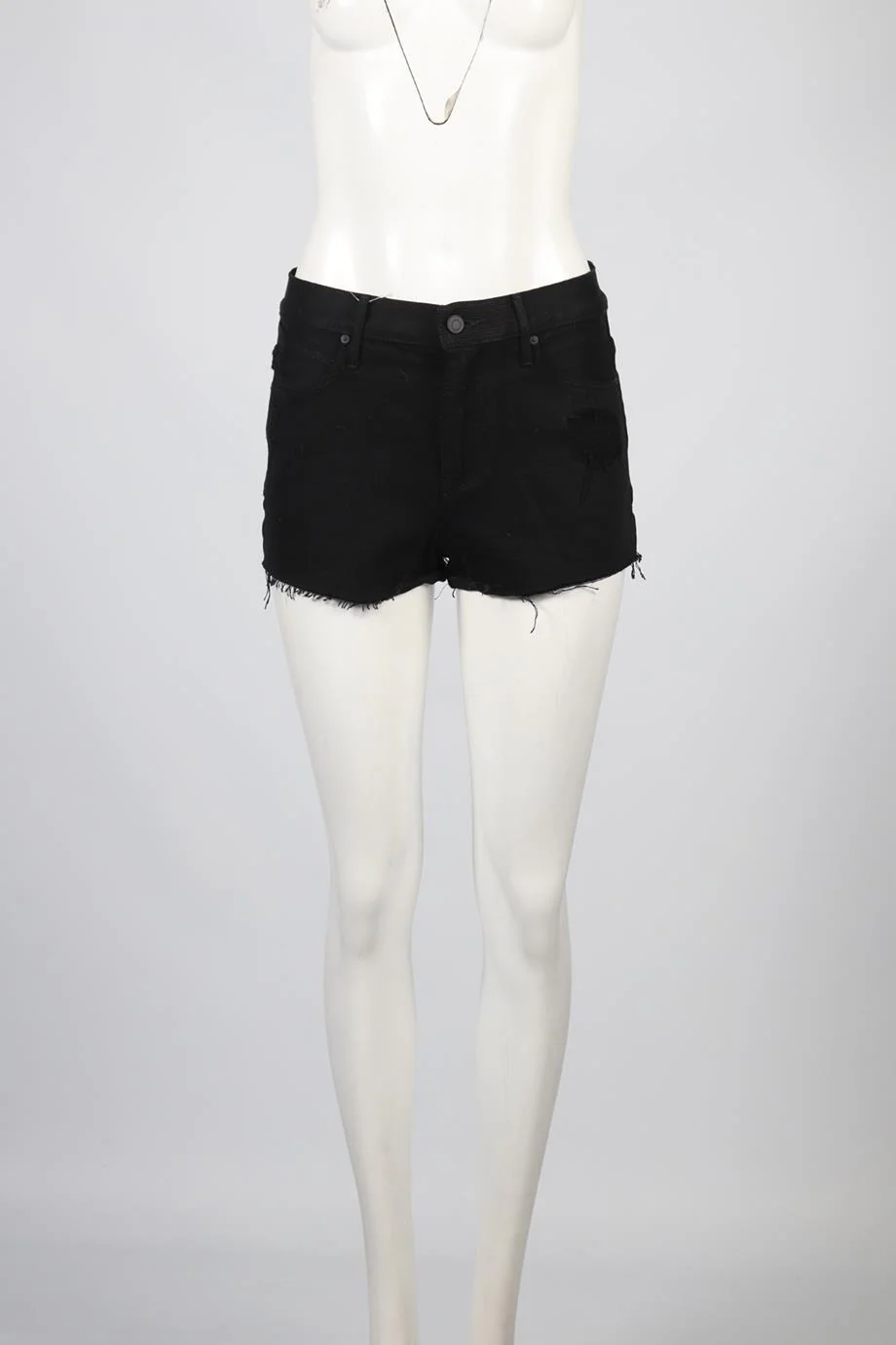 RTA HIGH RISE DENIM SHORTS W26 UK 8 - Image 2