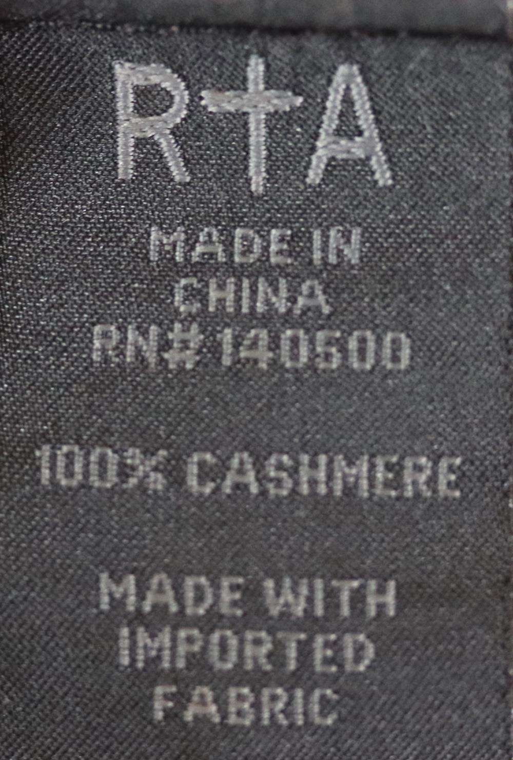 RTA JUNO COLD SHOULDER DISTRESSED CASHMERE HOODIE XSMALL - Image 6