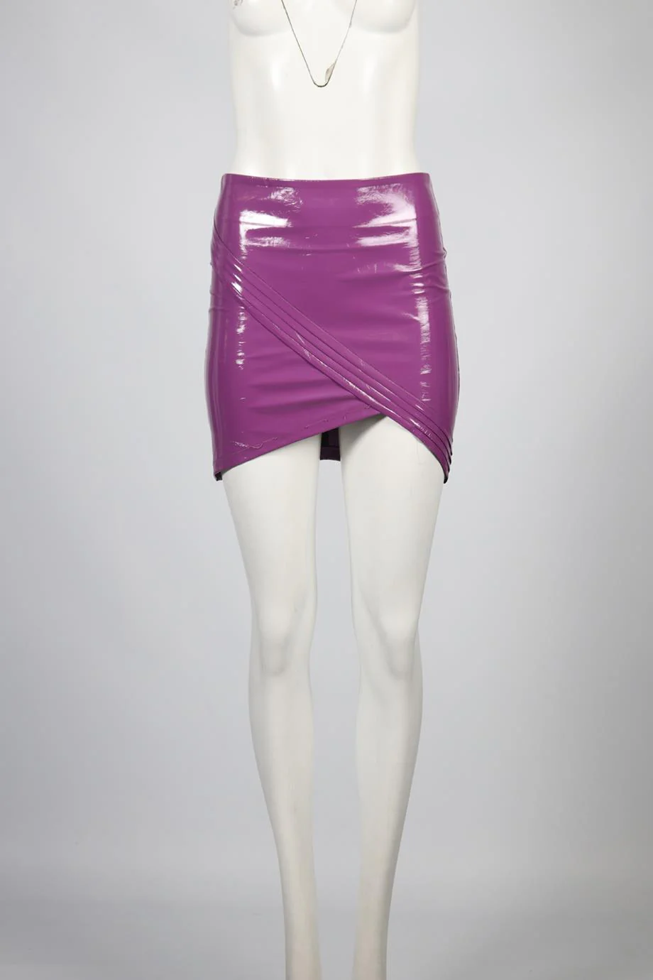 RTA VINYL MINI SKIRT US 4 UK 8 - Image 2