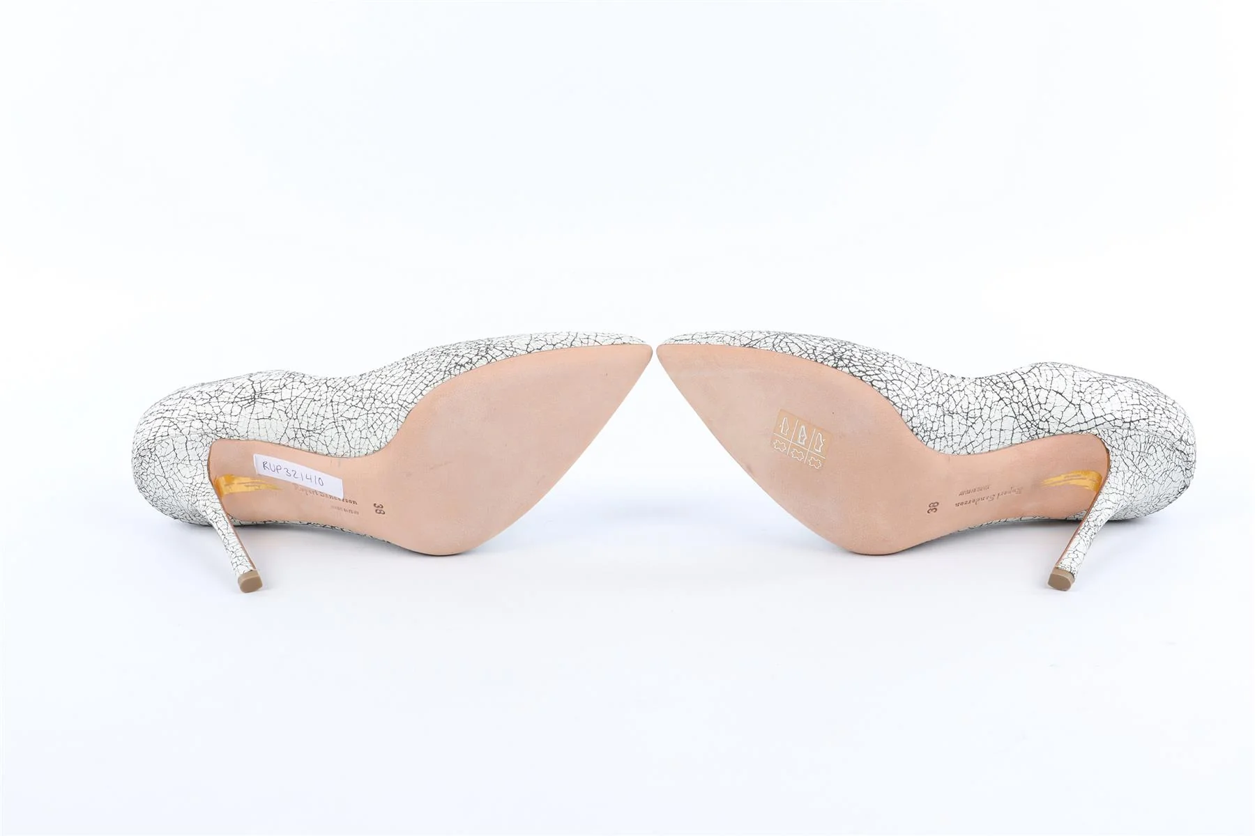 RUPERT SANDERSON WHITE LEATHER PUMPS EU 38 UK 5 US 8 - Image 7