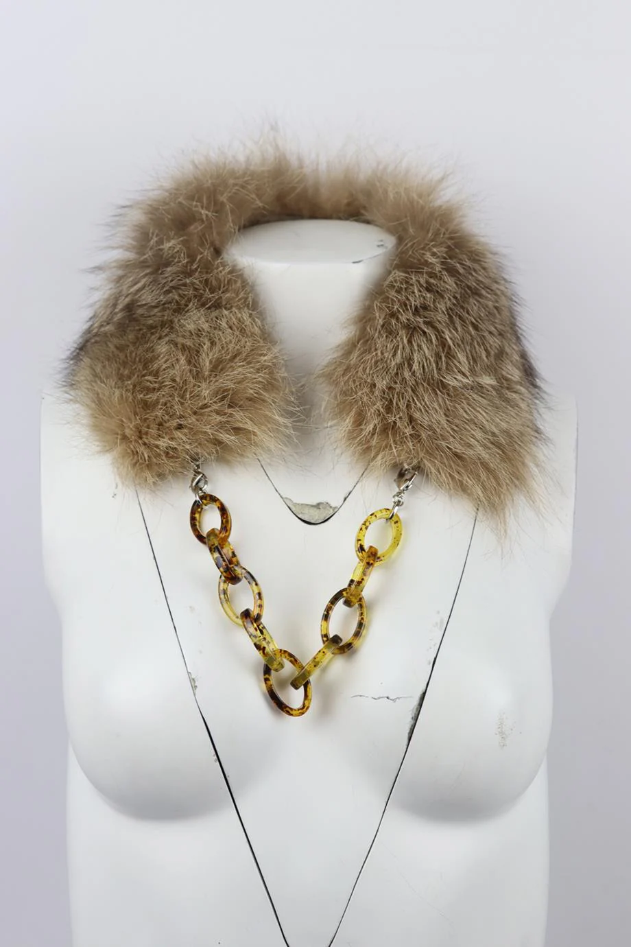 S MAX MARA FOX FUR AND SILK COLLAR - Image 3
