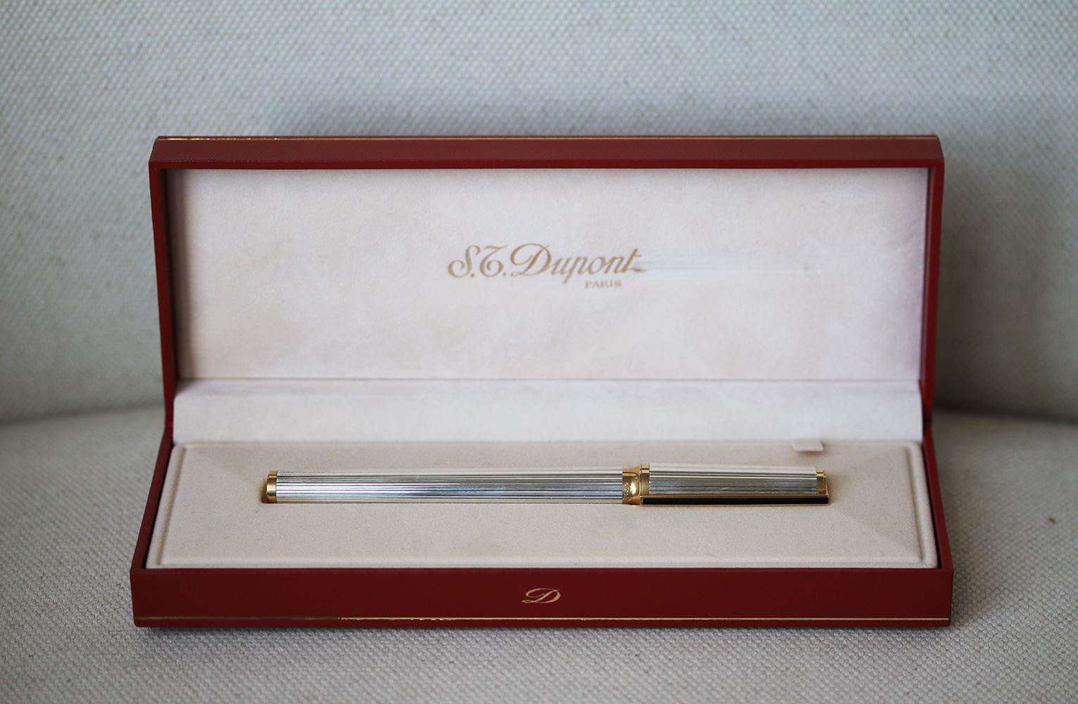 S.T. DUPONT SILVER AND GOLD PLATED BALLPOINT PEN - Image 3