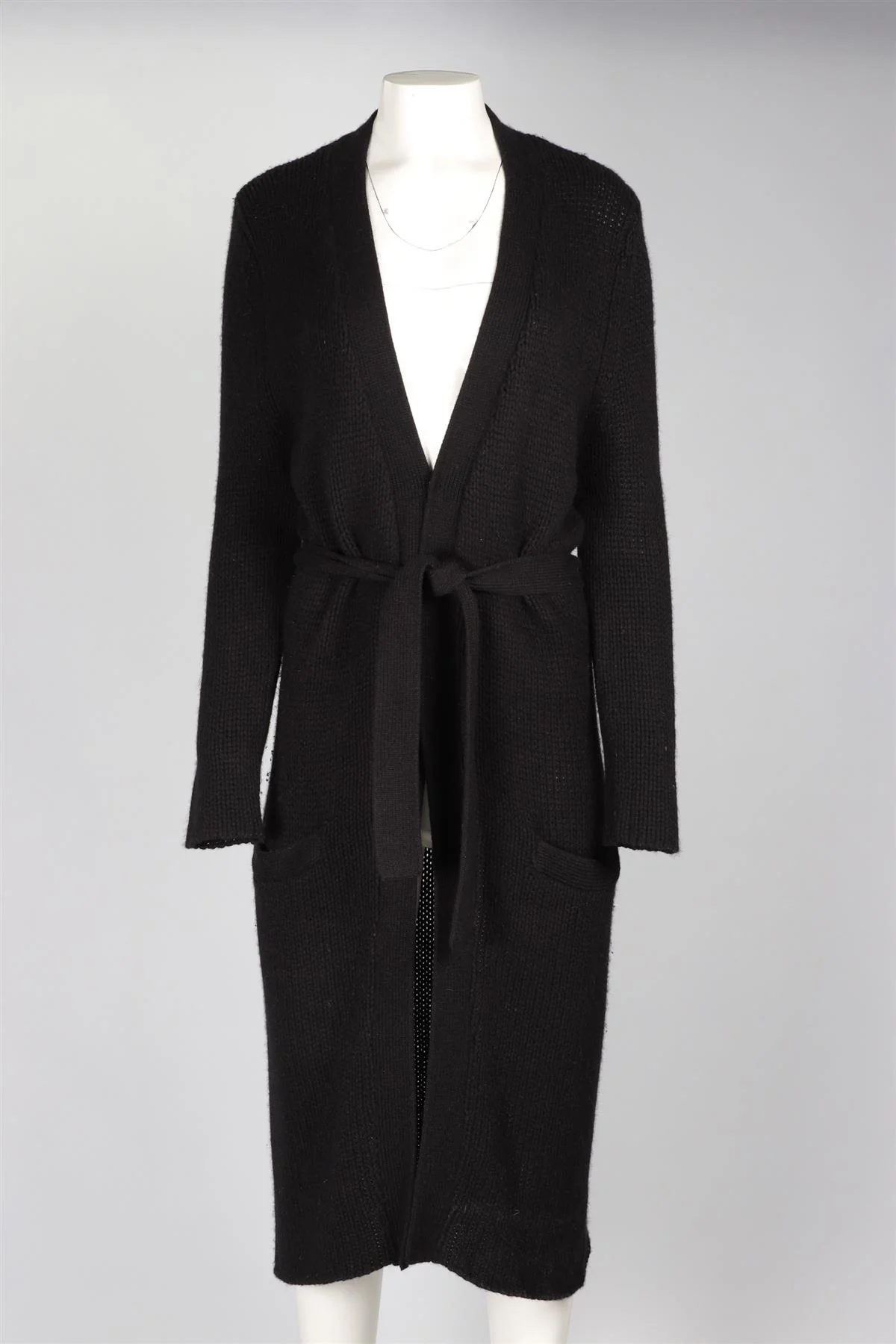 SABLYN BLACK CASHMERE CARDIGAN LARGE - Image 2