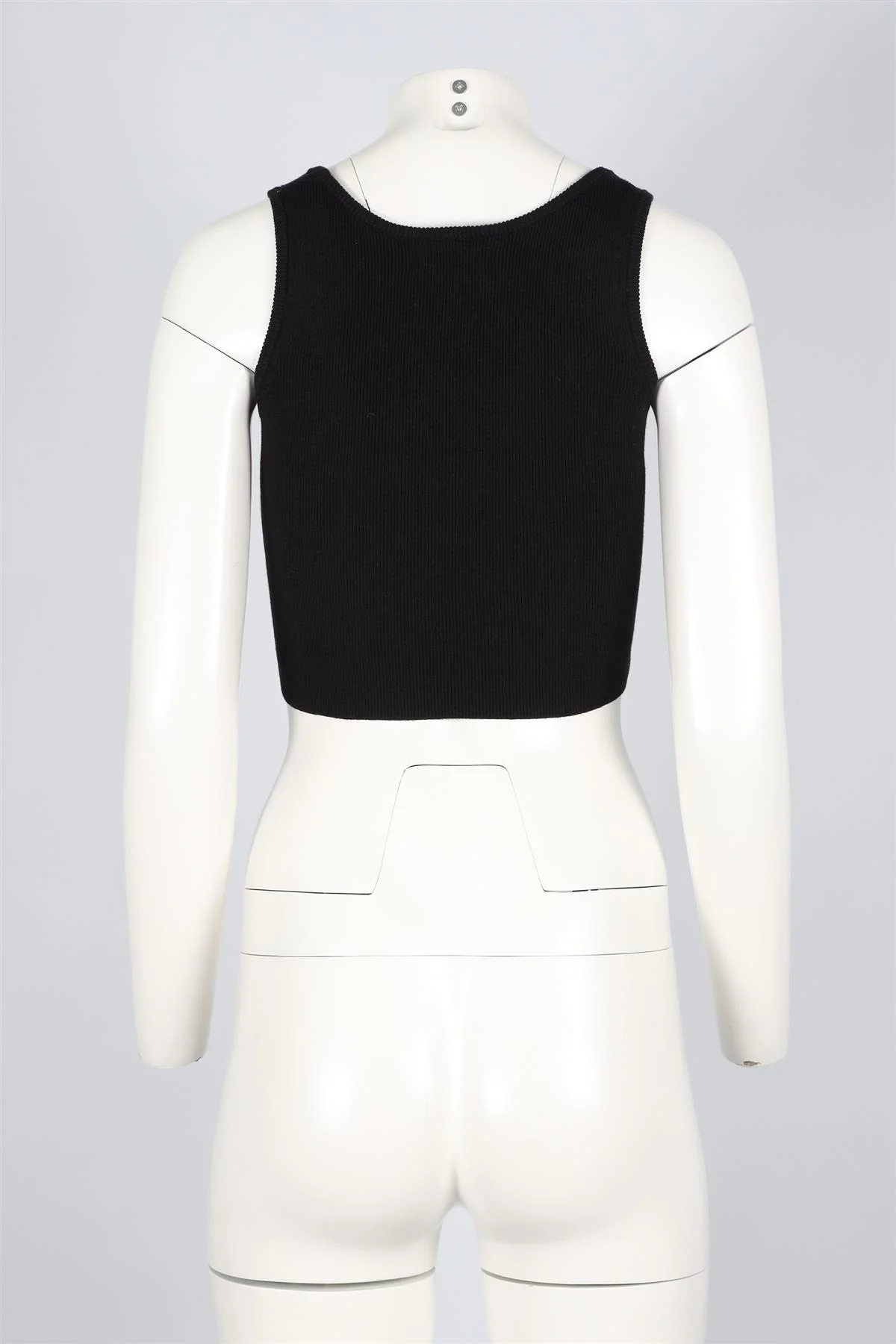SABLYN BLACK CROPPED KNIT TOP XSMALL - Image 4