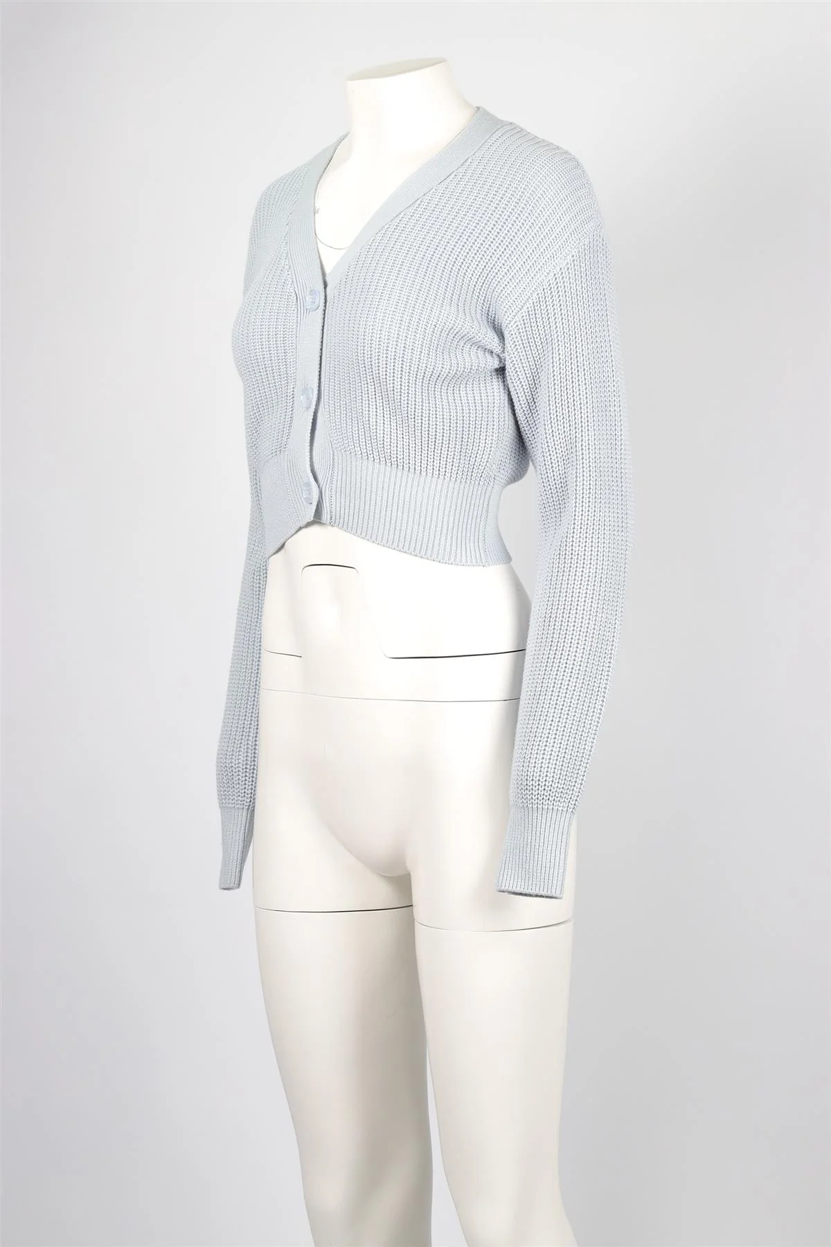 SABLYN BLUE COTTON CARDIGAN SMALL - Image 3