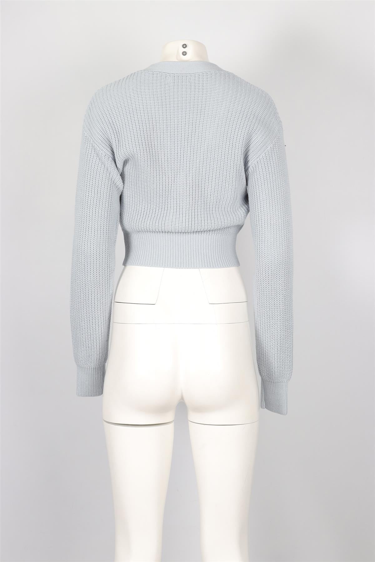 SABLYN BLUE COTTON CARDIGAN SMALL - Image 4