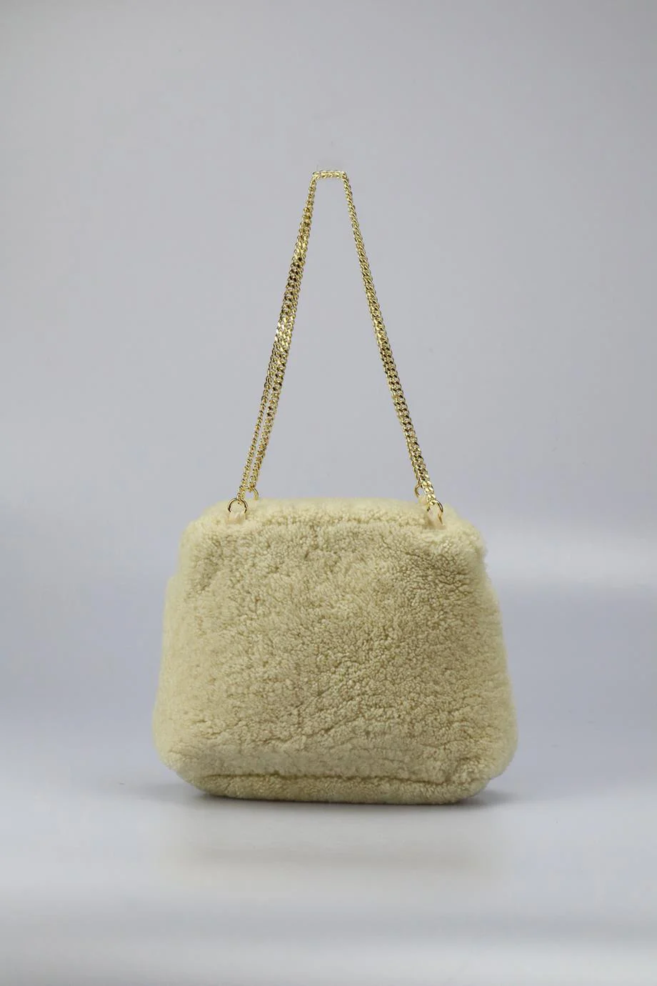 SABLYN CHAIN DETAIL SHEARLING SHOULDER BAG - Image 2