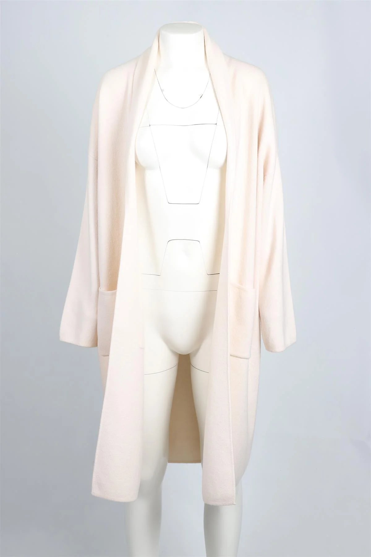 SABLYN CREAM CASHMERE AND WOOL BLEND CARDIGAN MEDIUM - Image 2