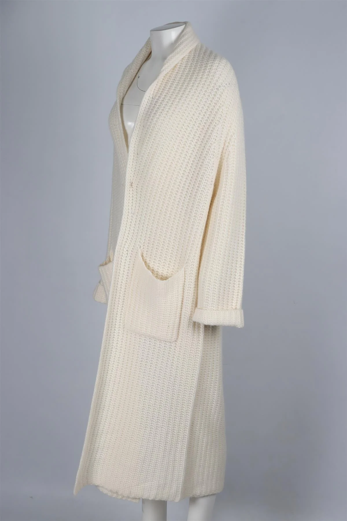 SABLYN CREAM CASHMERE CARDIGAN SMALL - Image 3