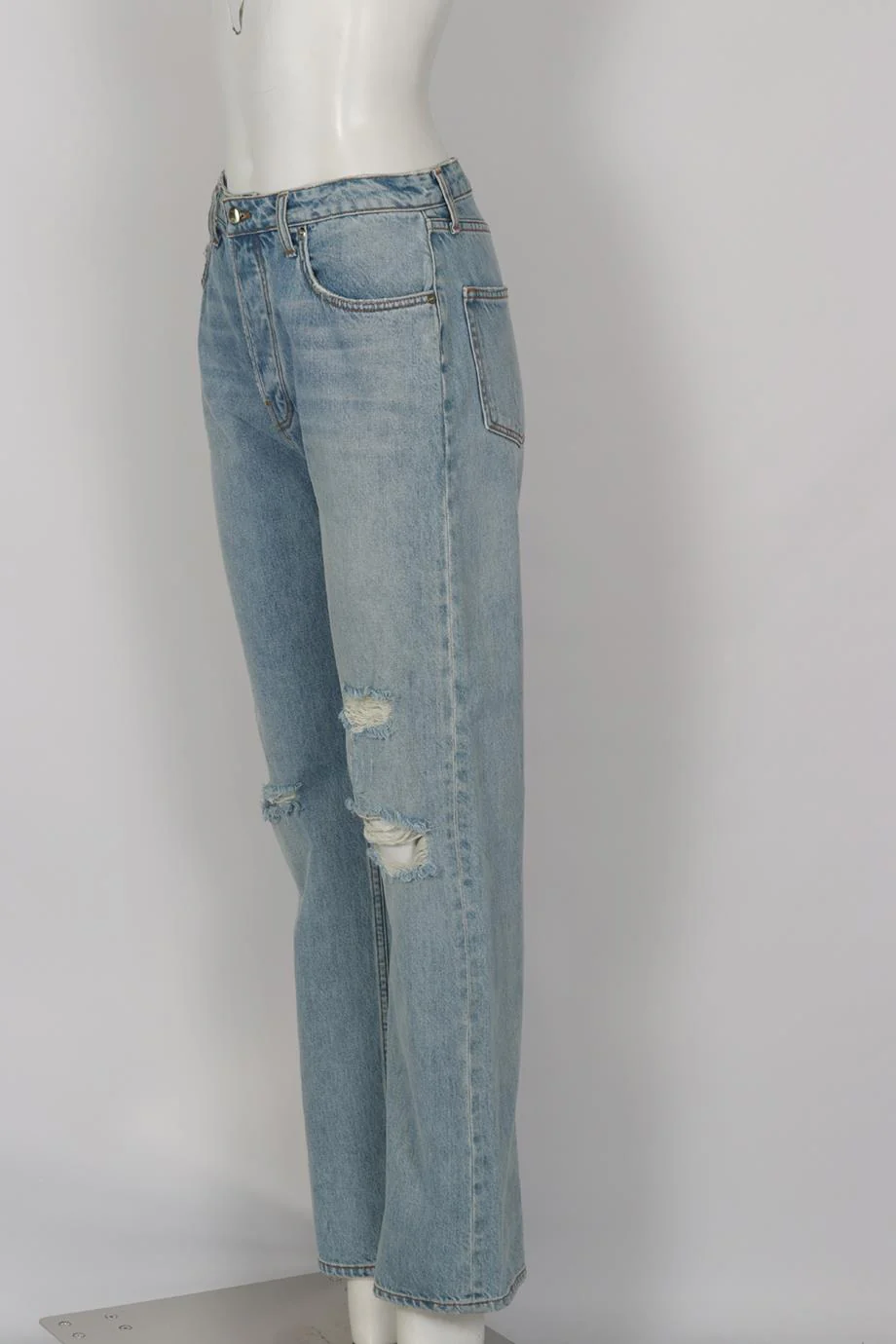 SABLYN DISTRESSED HIGH RISE STRAIGHT LEG JEANS W27 UK 8-10 - Image 3