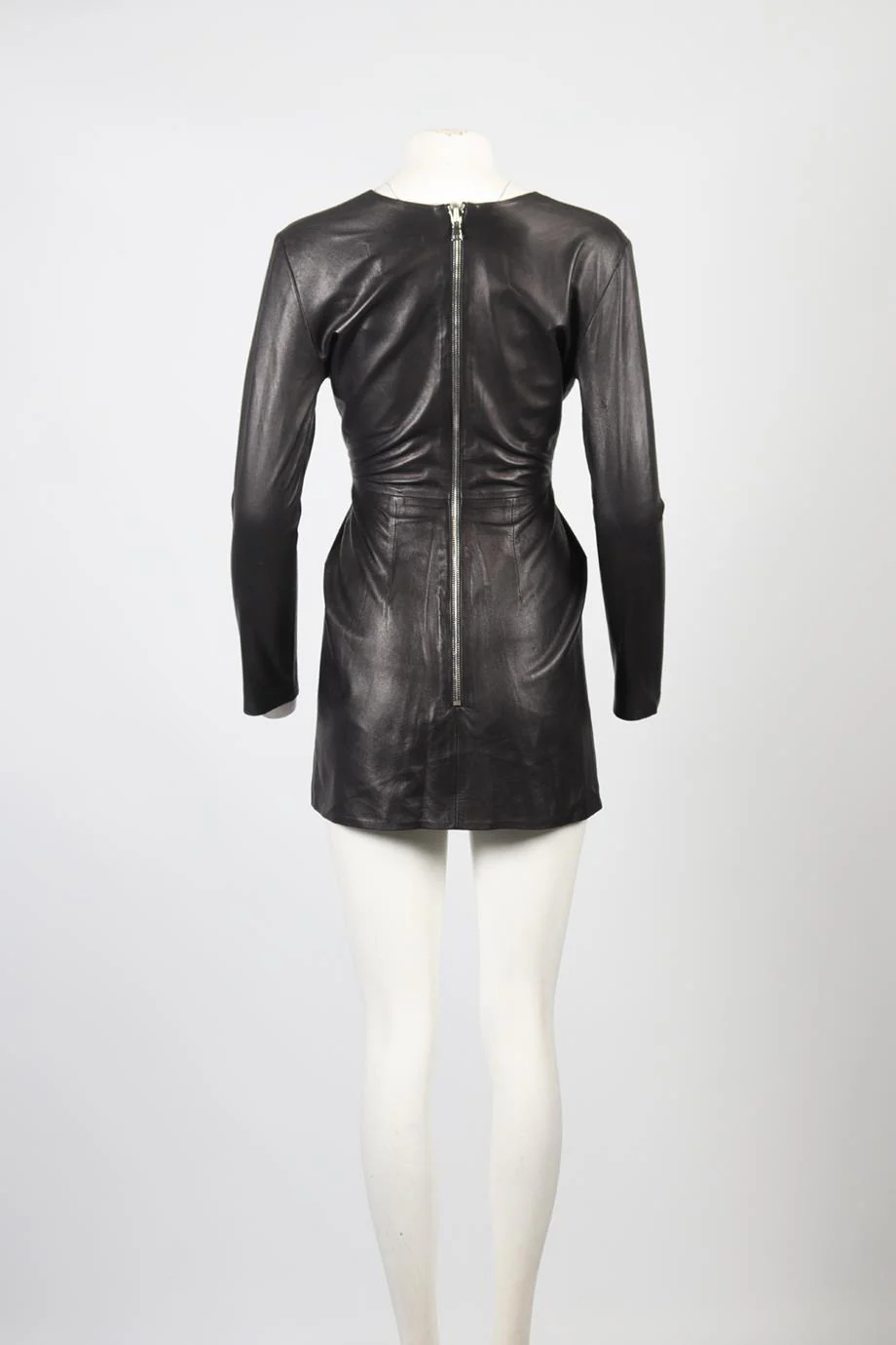 SABLYN LEATHER MINI DRESS SMALL - Image 4