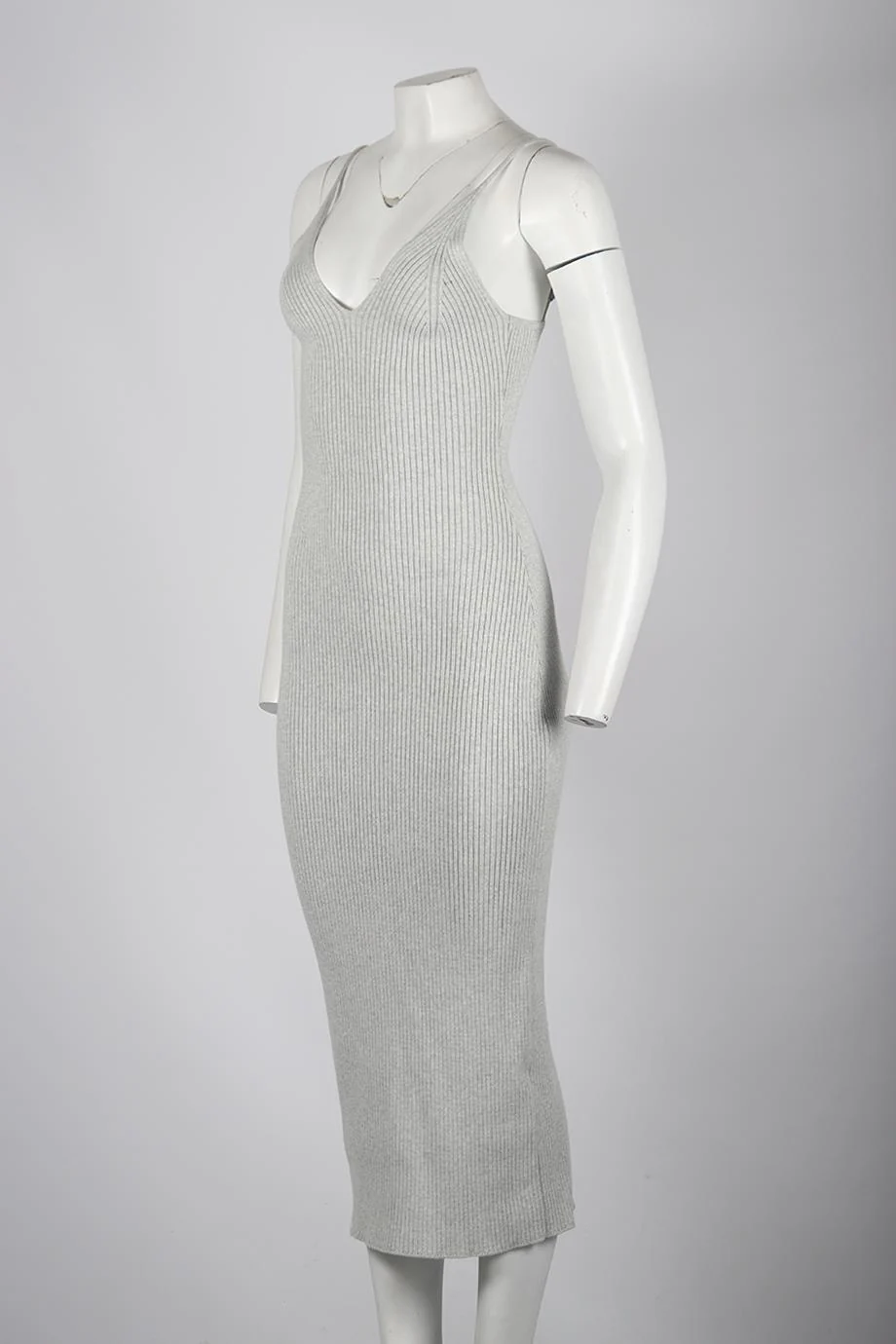 SABLYN RIBBED CASHMERE MIDI DRESS SMALL - Image 3