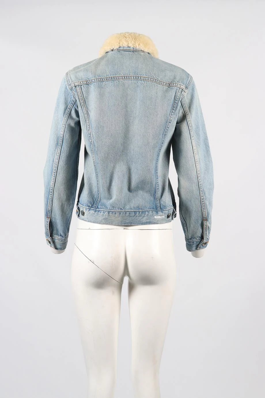 SABLYN SHEARLING AND DENIM JACKET SMALL - Image 4