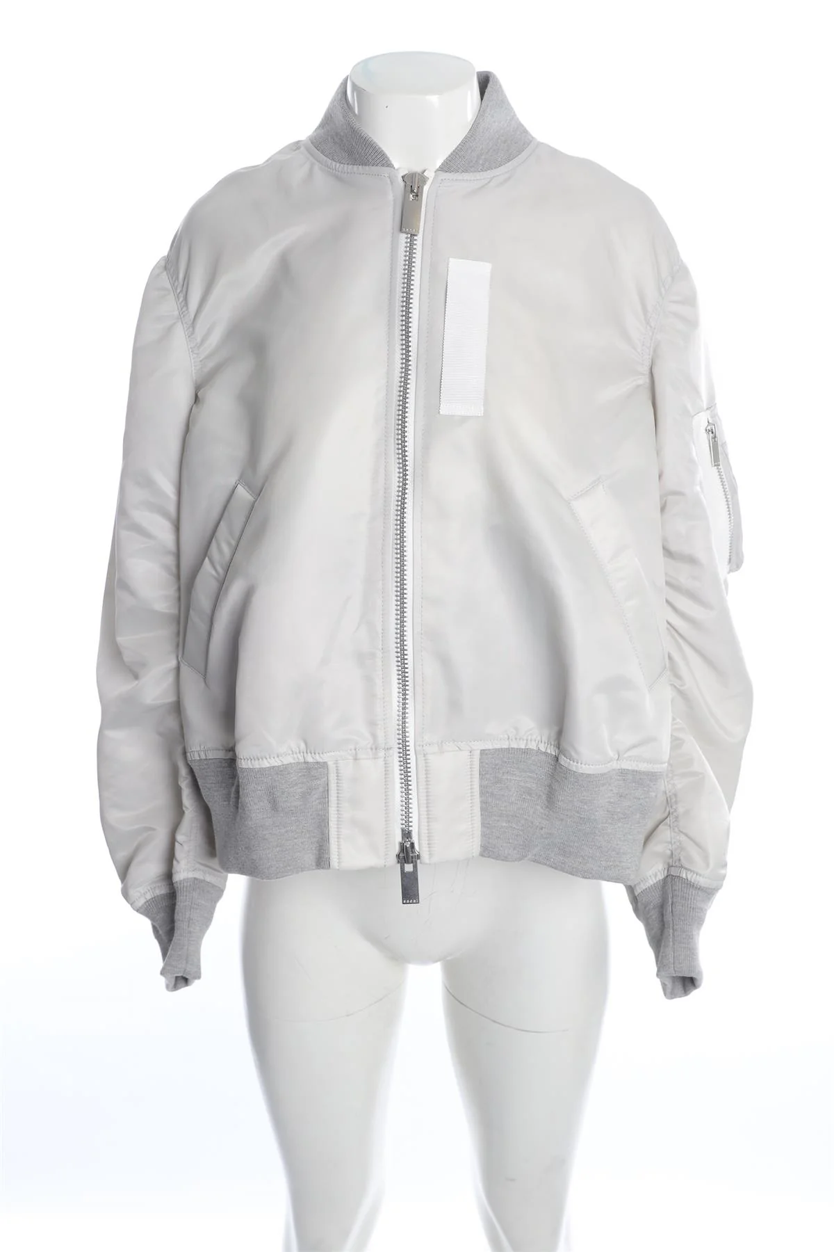 SACAI GREY SHELL JACKET UK 8 - Image 2