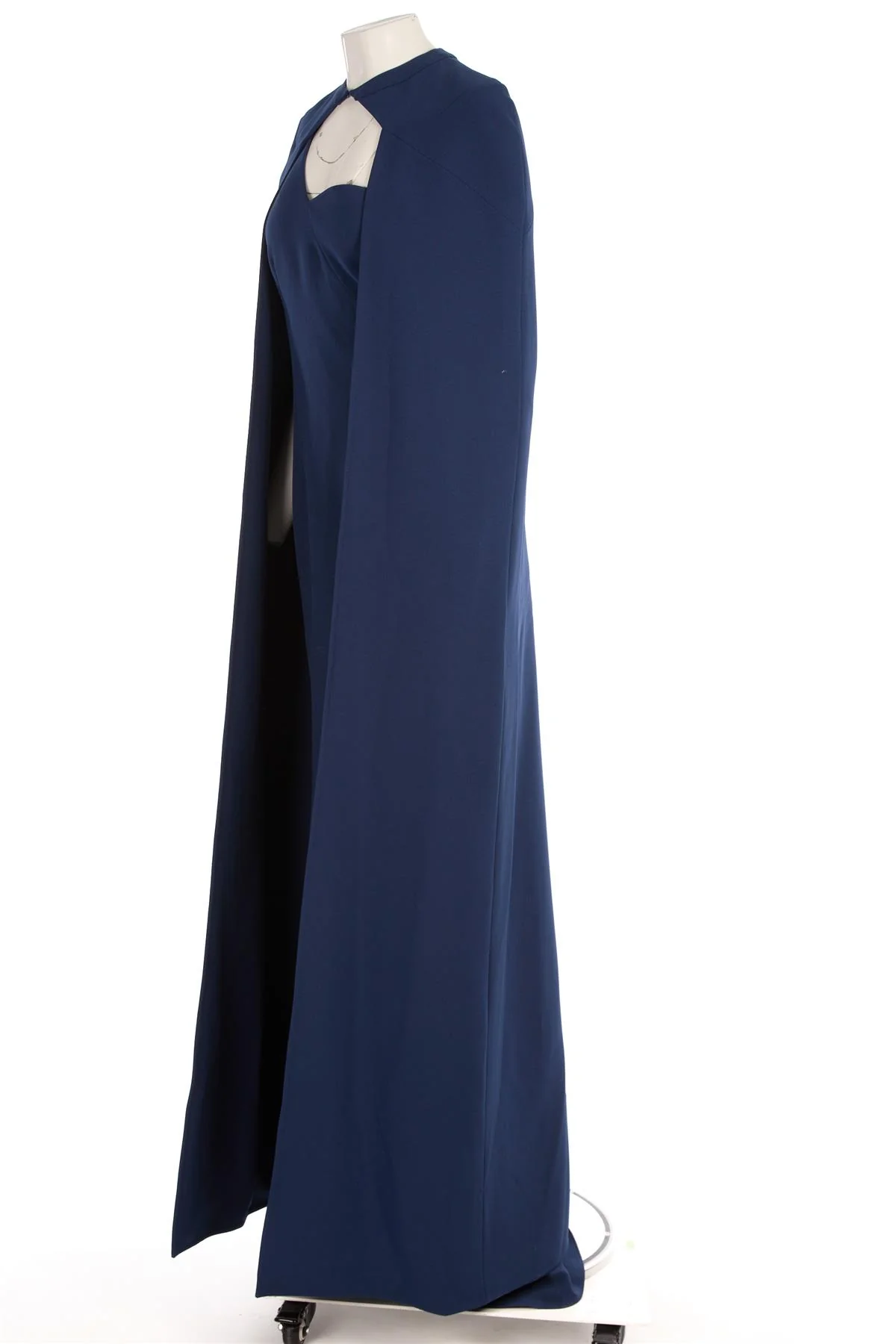 SAFIYAA NAVY CREPE MAXI DRESS AND CAPE FR 40 UK 12 - Image 3
