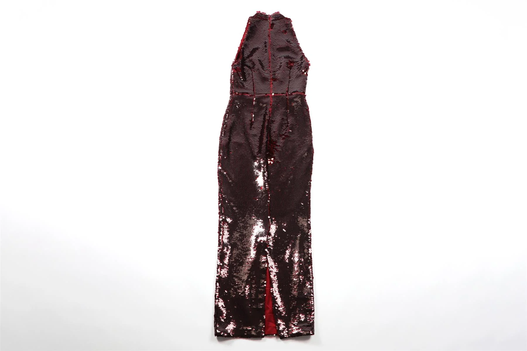 SAFIYAA RED SEQUIN MAXI DRESS UK 10 - Image 4