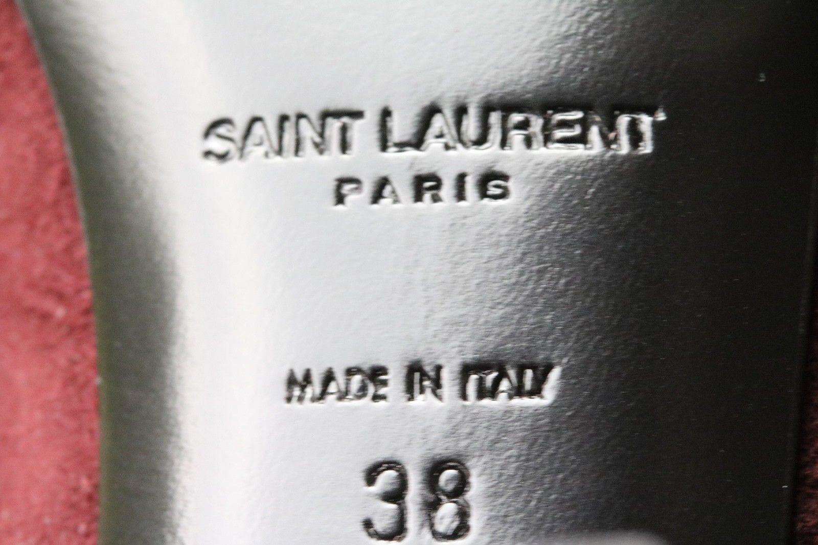 SAINT LAURENT BB 70 OVER-THE-KNEE BURGUNDY SUEDE BOOTS EU 38 UK 5 US 8 - Image 6
