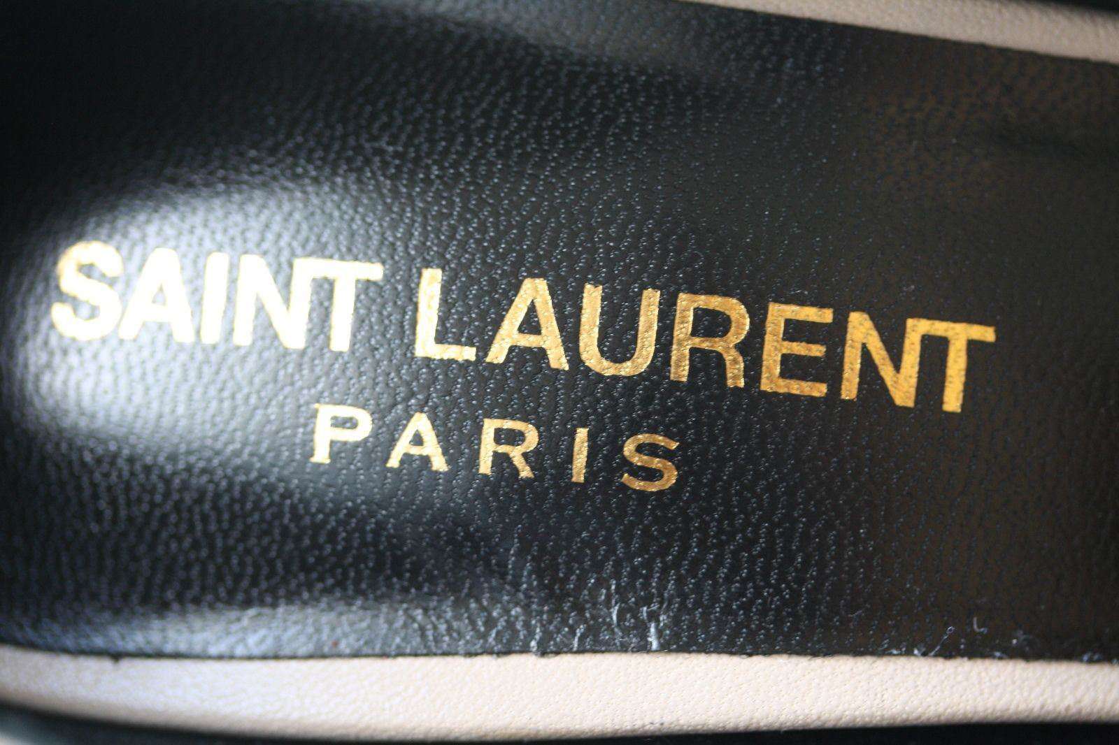 SAINT LAURENT BEIGE LEATHER STUDDED PUMPS HEELS EU 37 UK 4 - Image 8