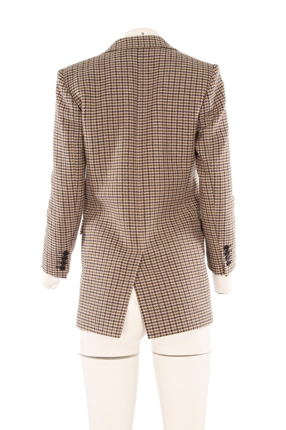 SAINT LAURENT BEIGE WOOL BLAZER UK 8 FR 36 - Image 4