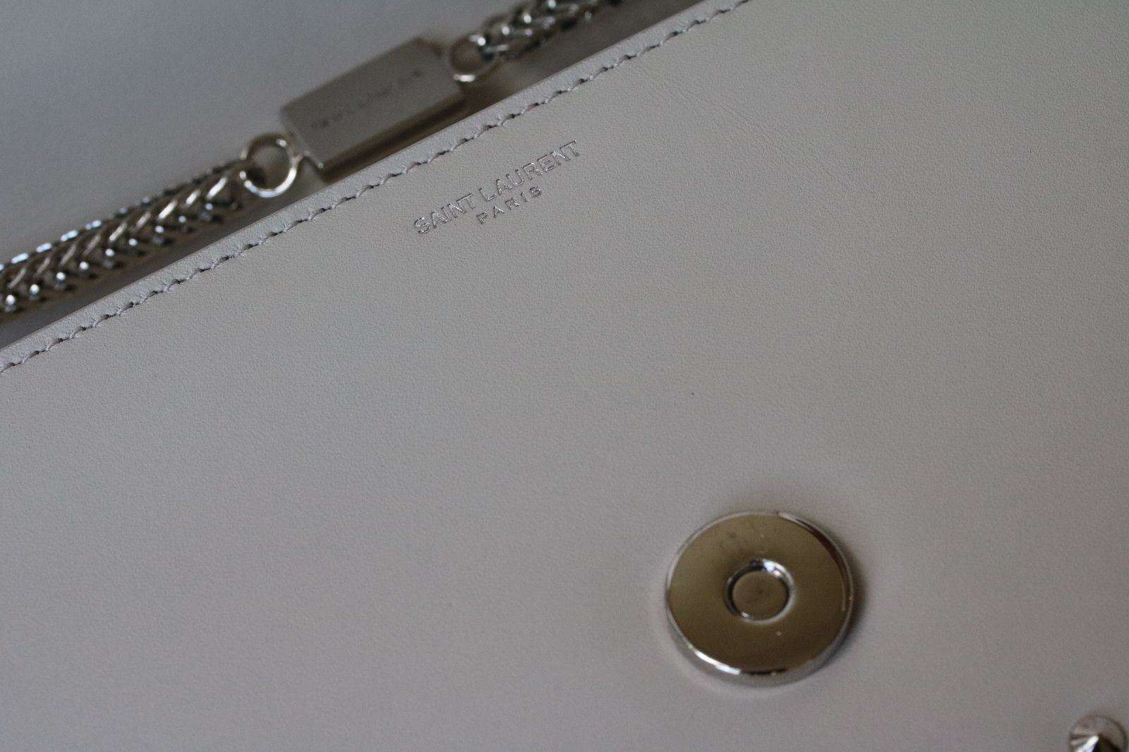SAINT LAURENT BETTY WHITE STUD BAG - Image 10