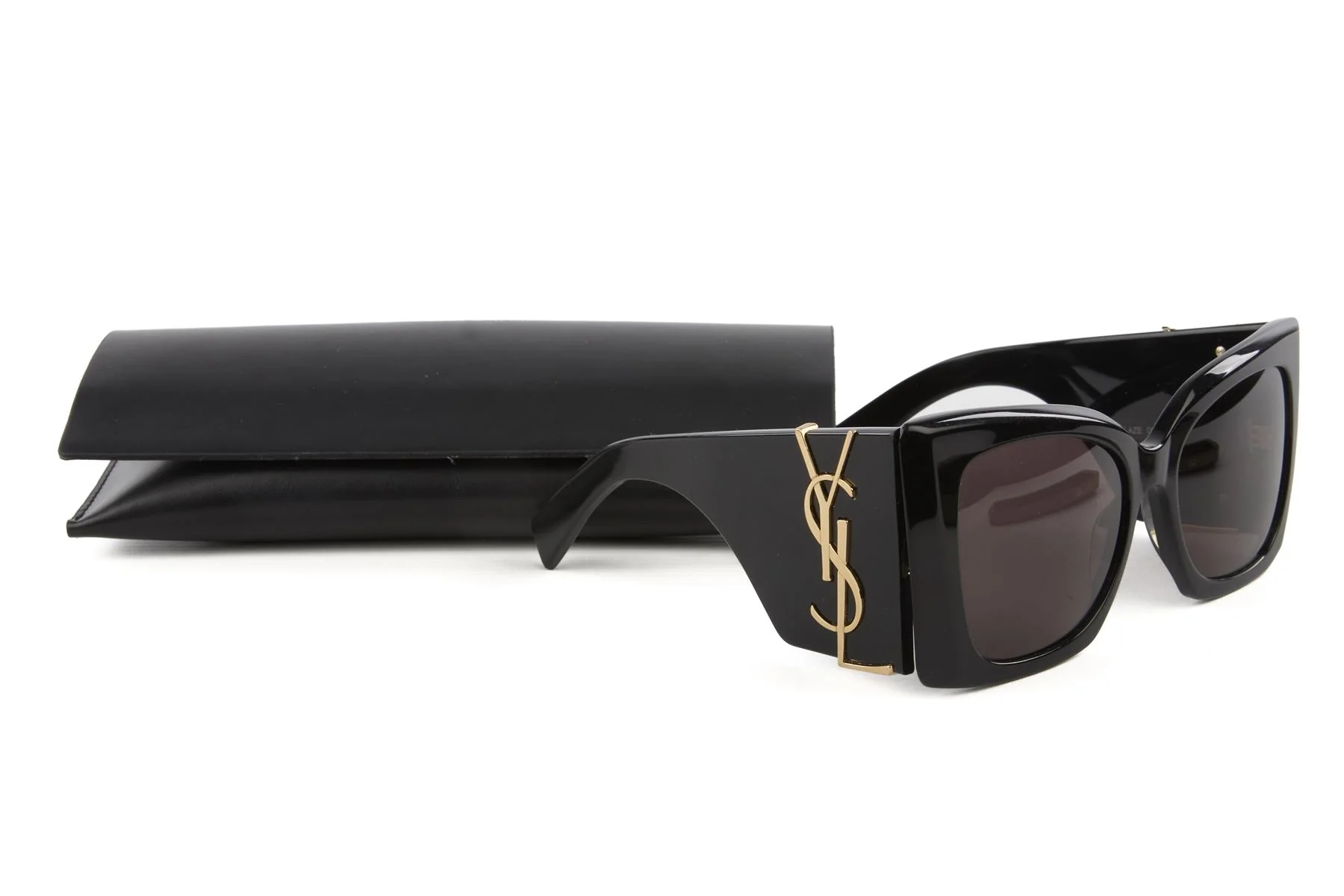 SAINT LAURENT BLACK BLAZE CAT EYE ACETATE SUNGLASSES - Image 9