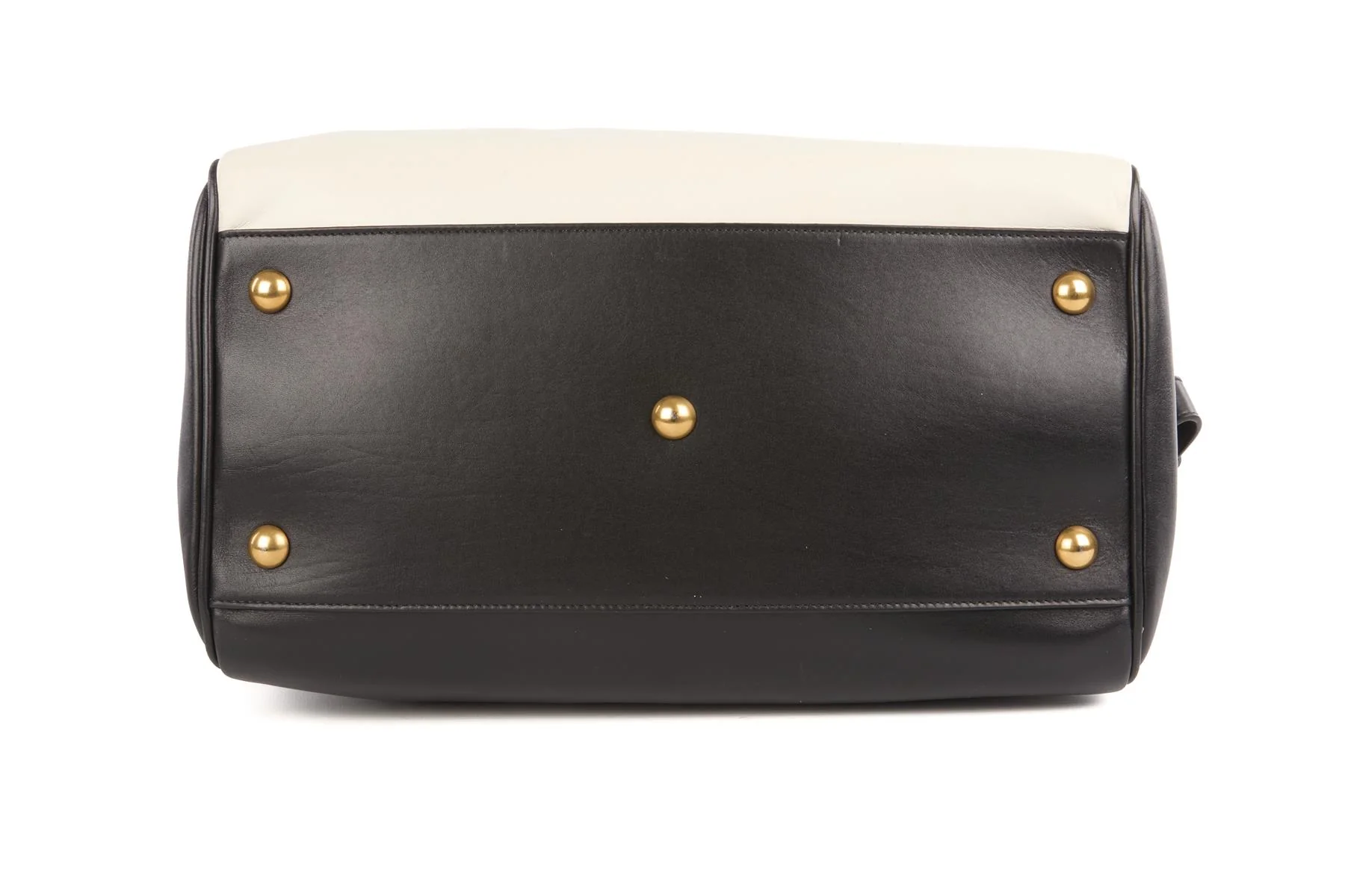 SAINT LAURENT BLACK CLASSIC DUFFLE 6 LEATHER TOTE BAG - Image 8