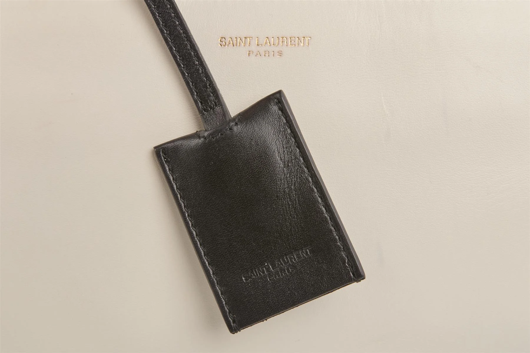 SAINT LAURENT BLACK CLASSIC DUFFLE 6 LEATHER TOTE BAG - Image 9
