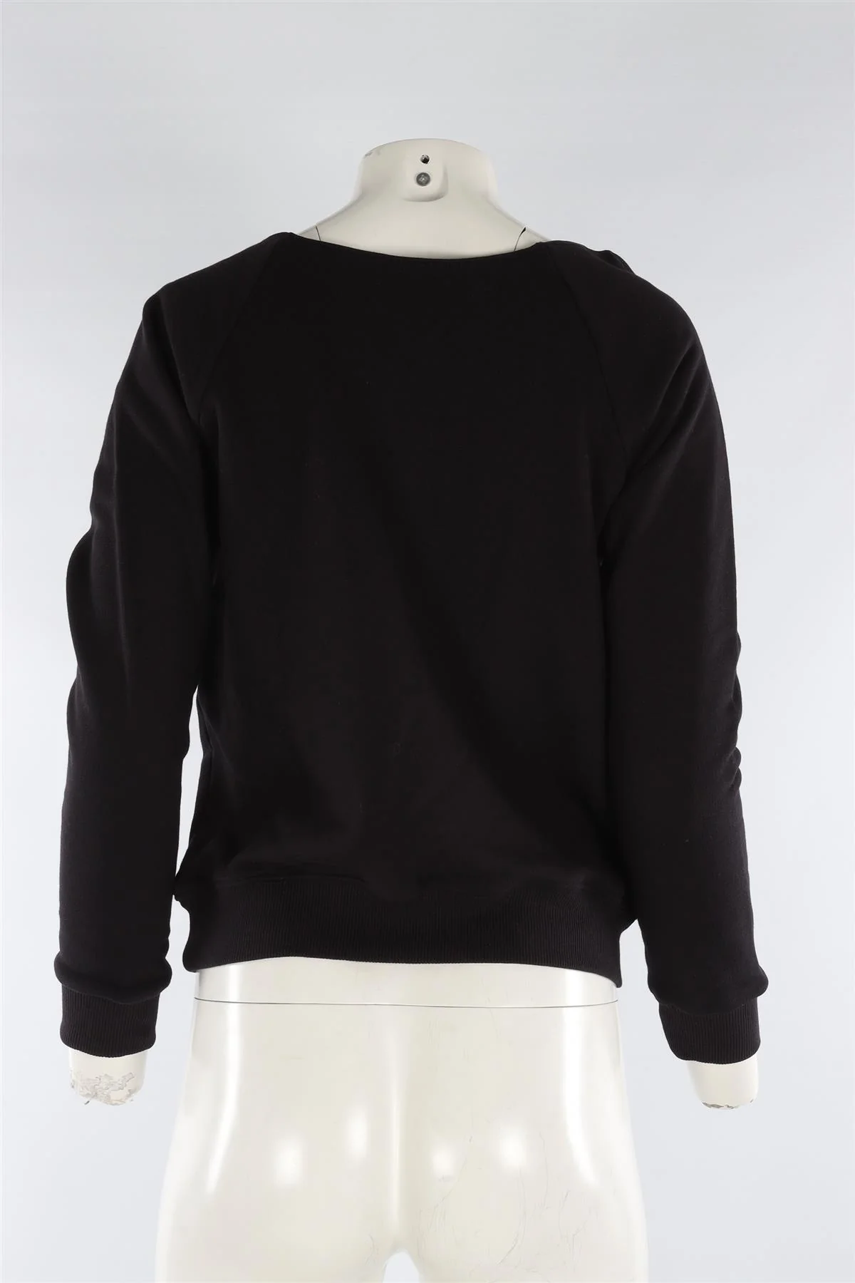 SAINT LAURENT BLACK COTTON SWEATSHIRT SMALL - Image 4