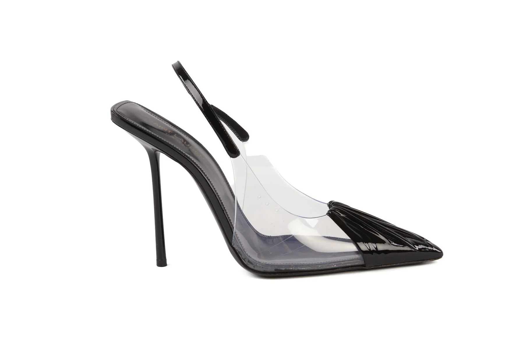 SAINT LAURENT BLACK FRIDA PVC SLINGBACK PUMPS EU 39.5 UK 6.5 US 9.5 - Image 2