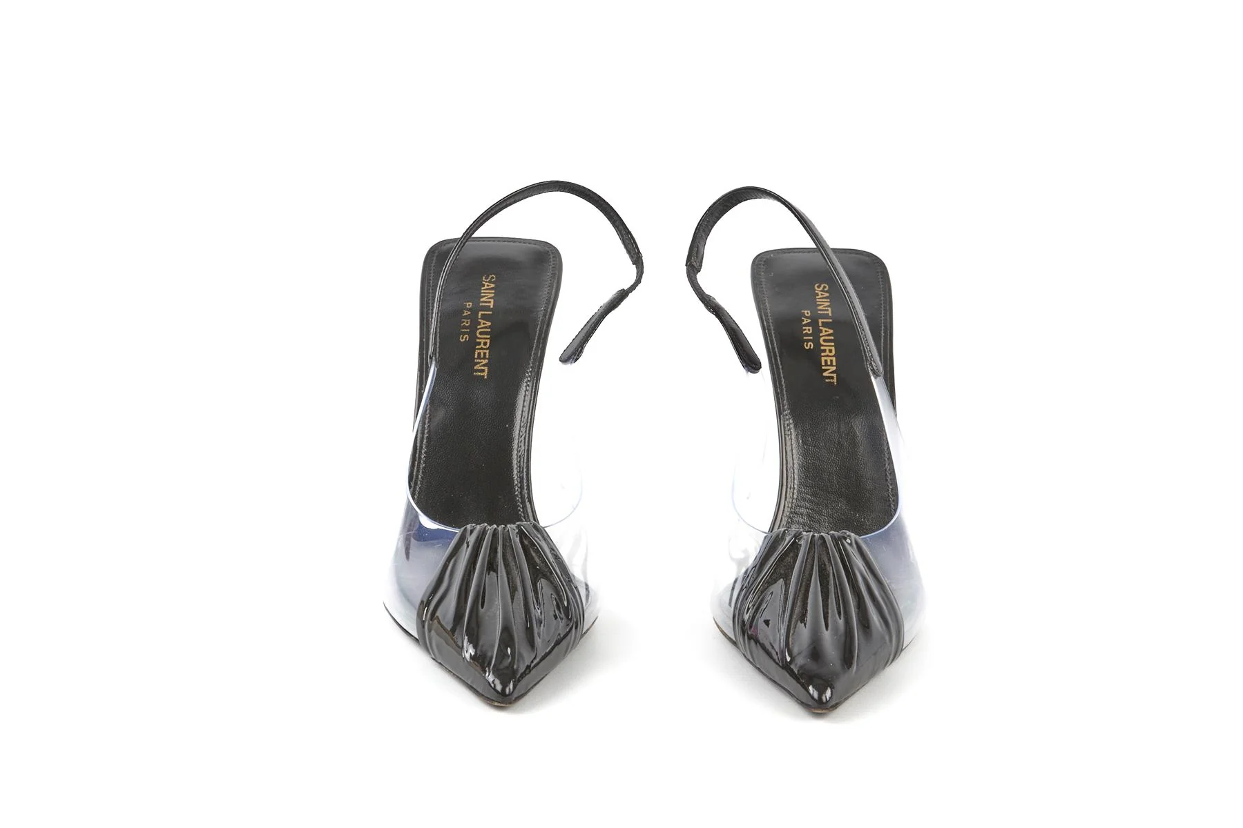 SAINT LAURENT BLACK FRIDA PVC SLINGBACK PUMPS EU 39.5 UK 6.5 US 9.5 - Image 3