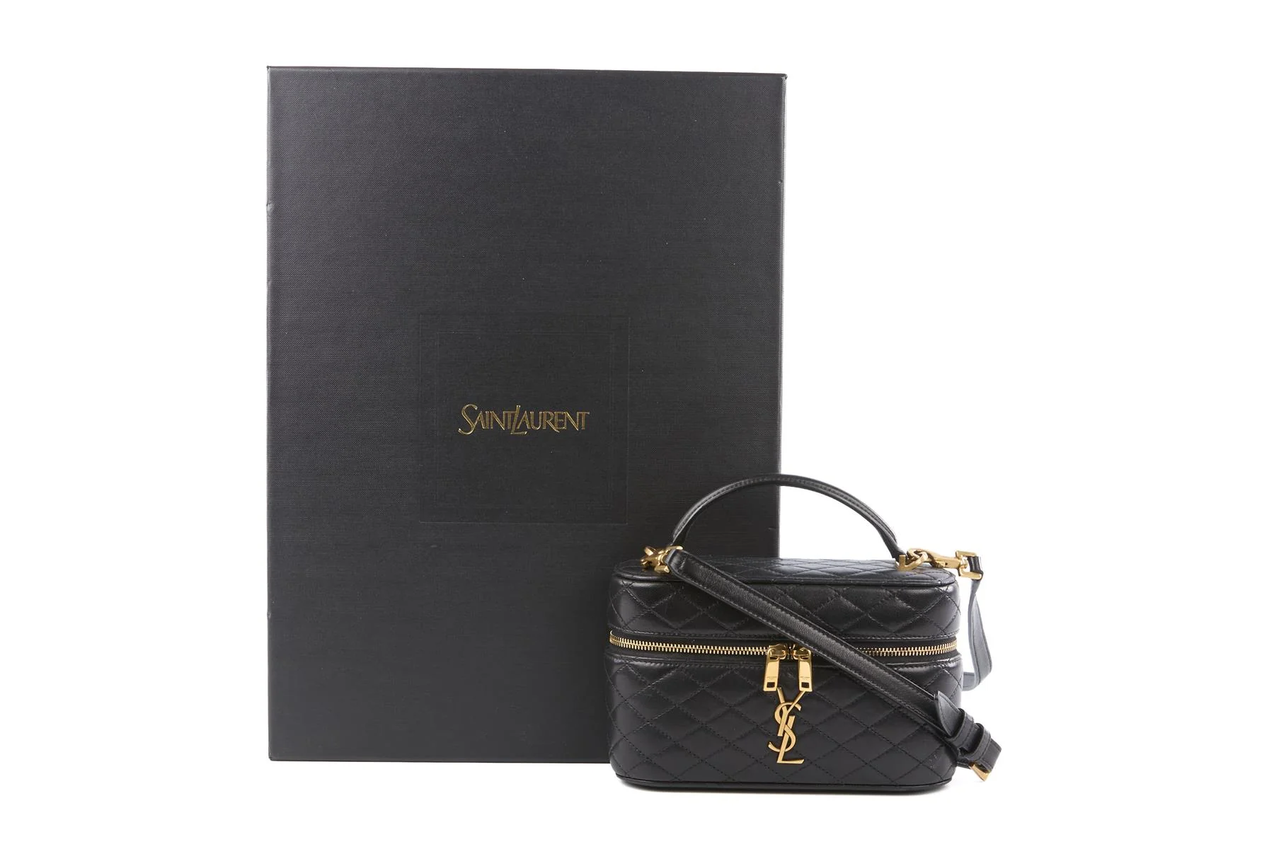 SAINT LAURENT BLACK GABY VANITY LEATHER SHOULDER BAG - Image 11