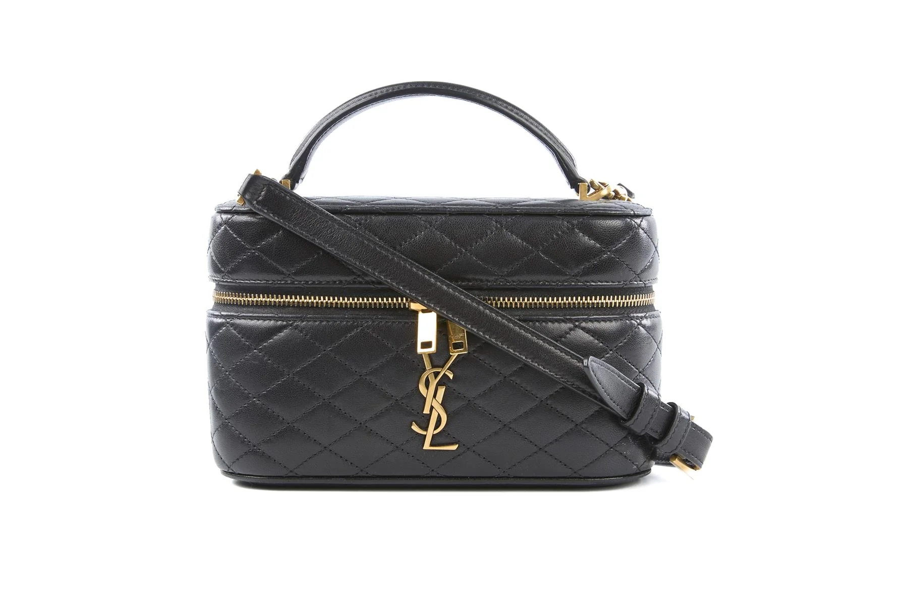 SAINT LAURENT BLACK GABY VANITY LEATHER SHOULDER BAG - Image 2