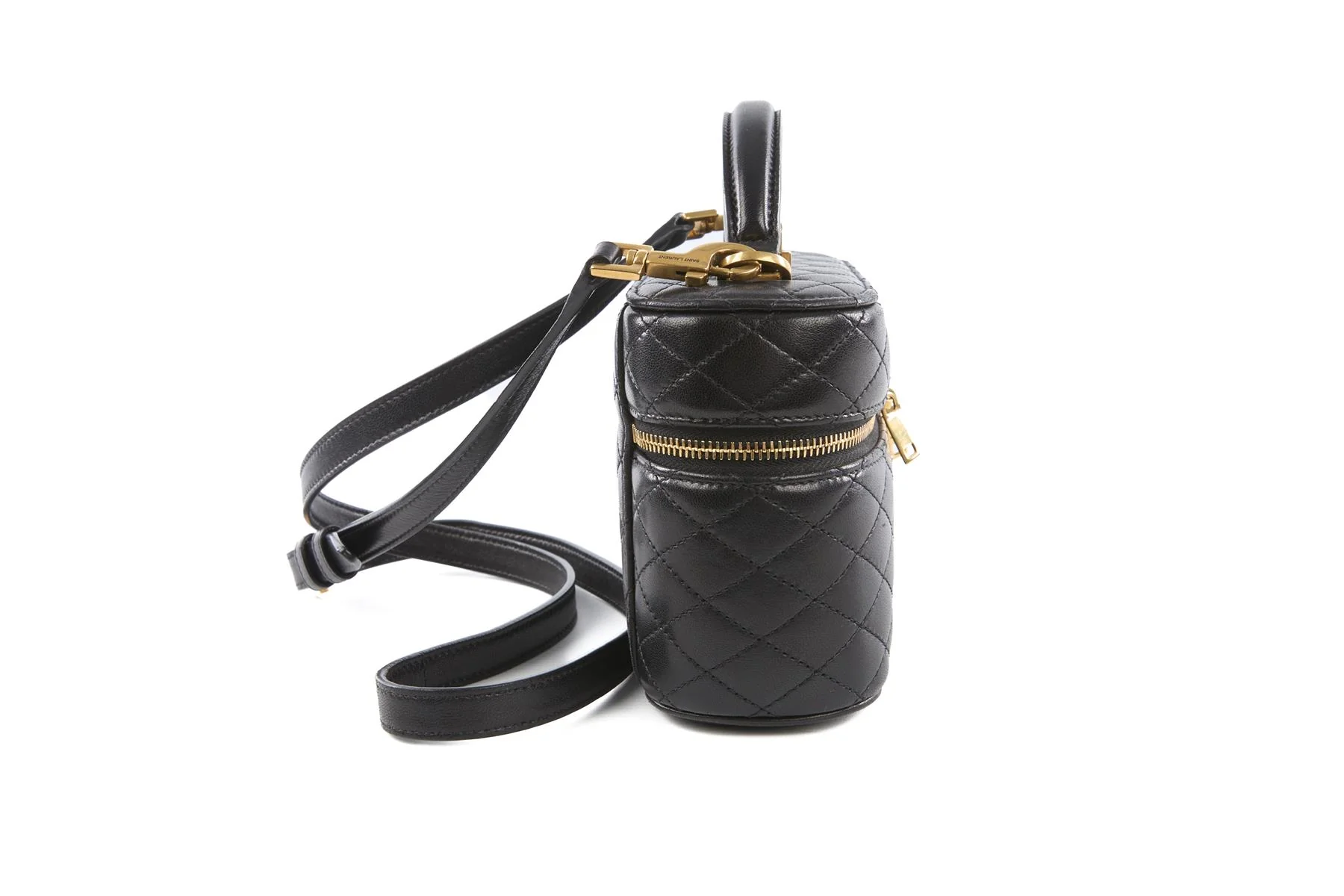 SAINT LAURENT BLACK GABY VANITY LEATHER SHOULDER BAG - Image 6
