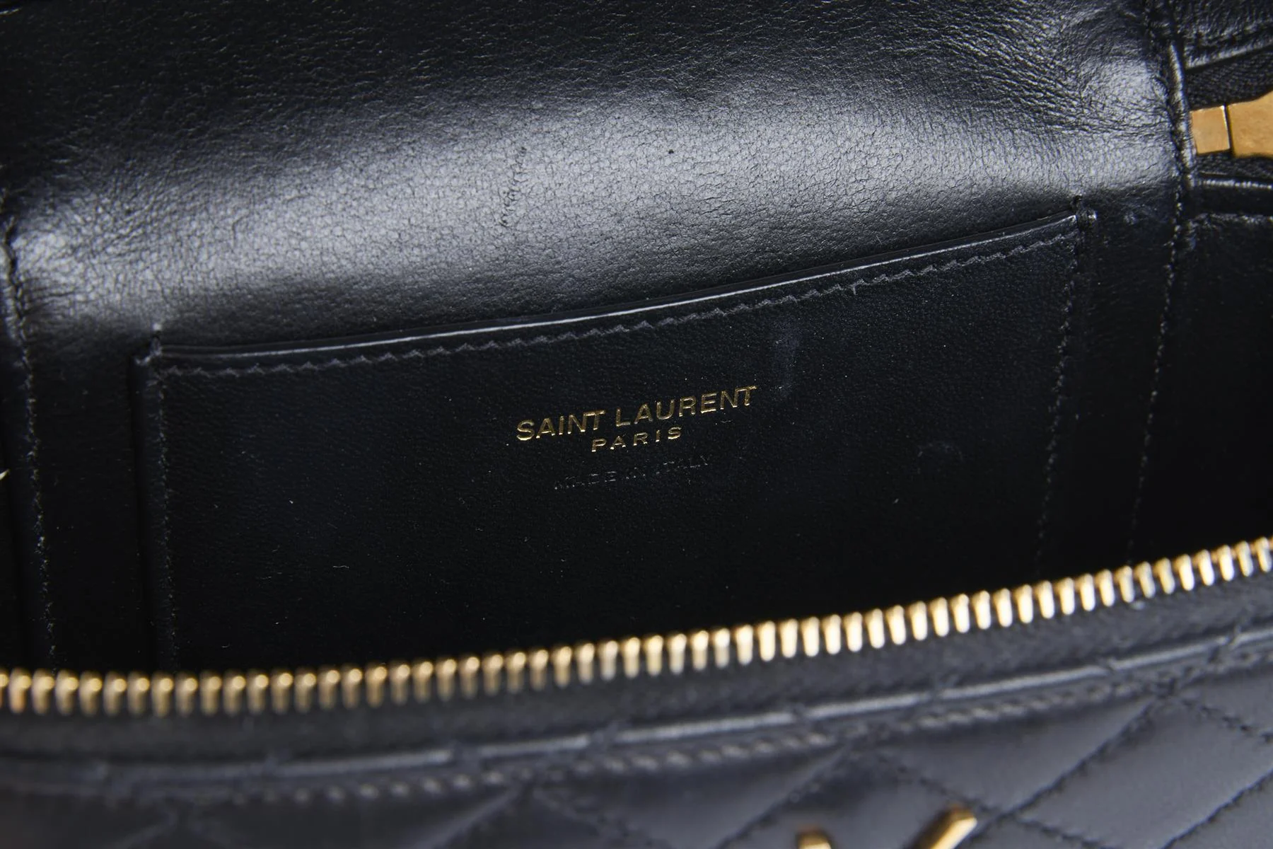 SAINT LAURENT BLACK GABY VANITY LEATHER SHOULDER BAG - Image 9