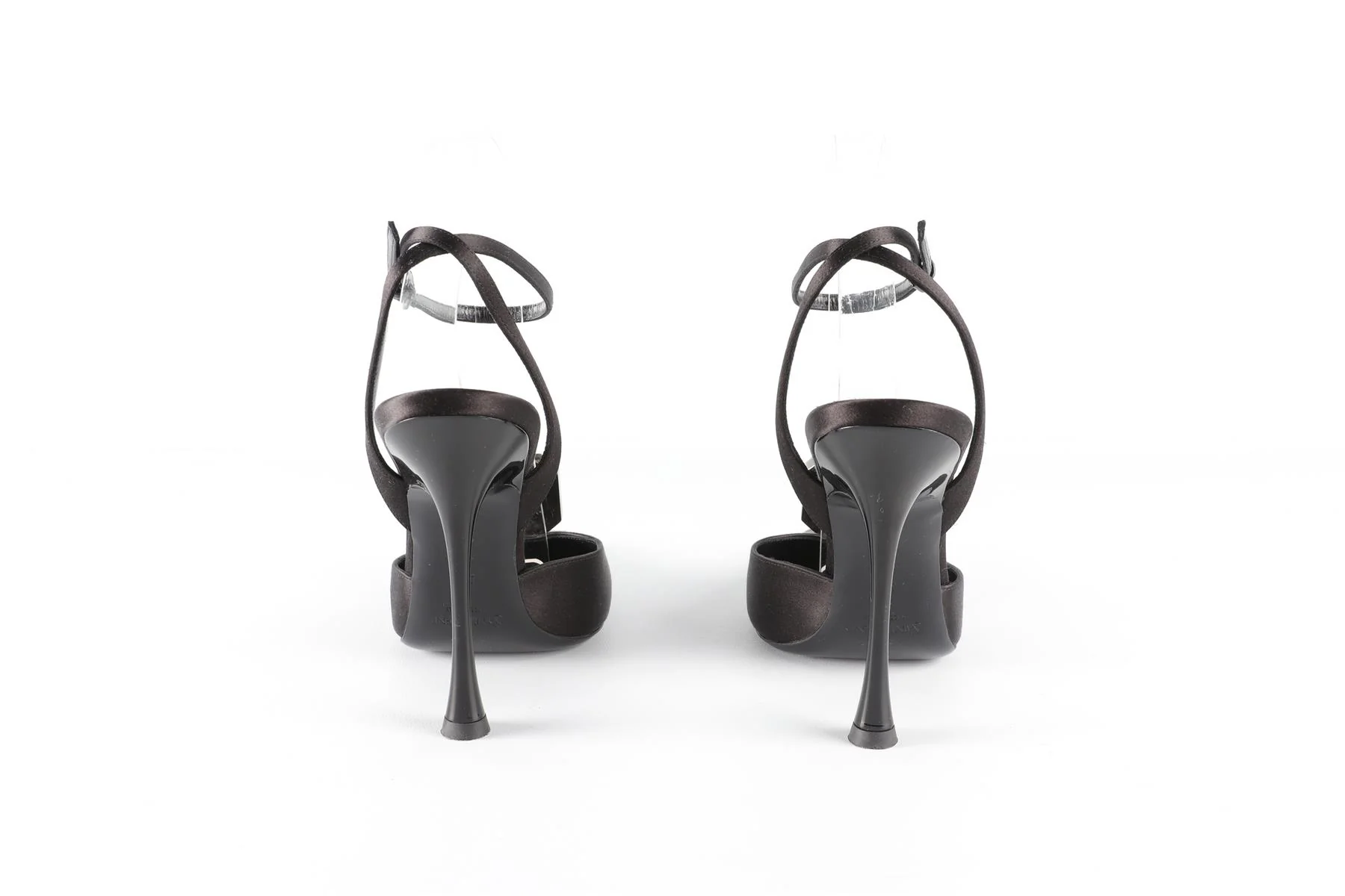 SAINT LAURENT BLACK HARLOW CRYSTAL AND SATIN PUMPS EU 39 UK 6 US 9 - Image 5