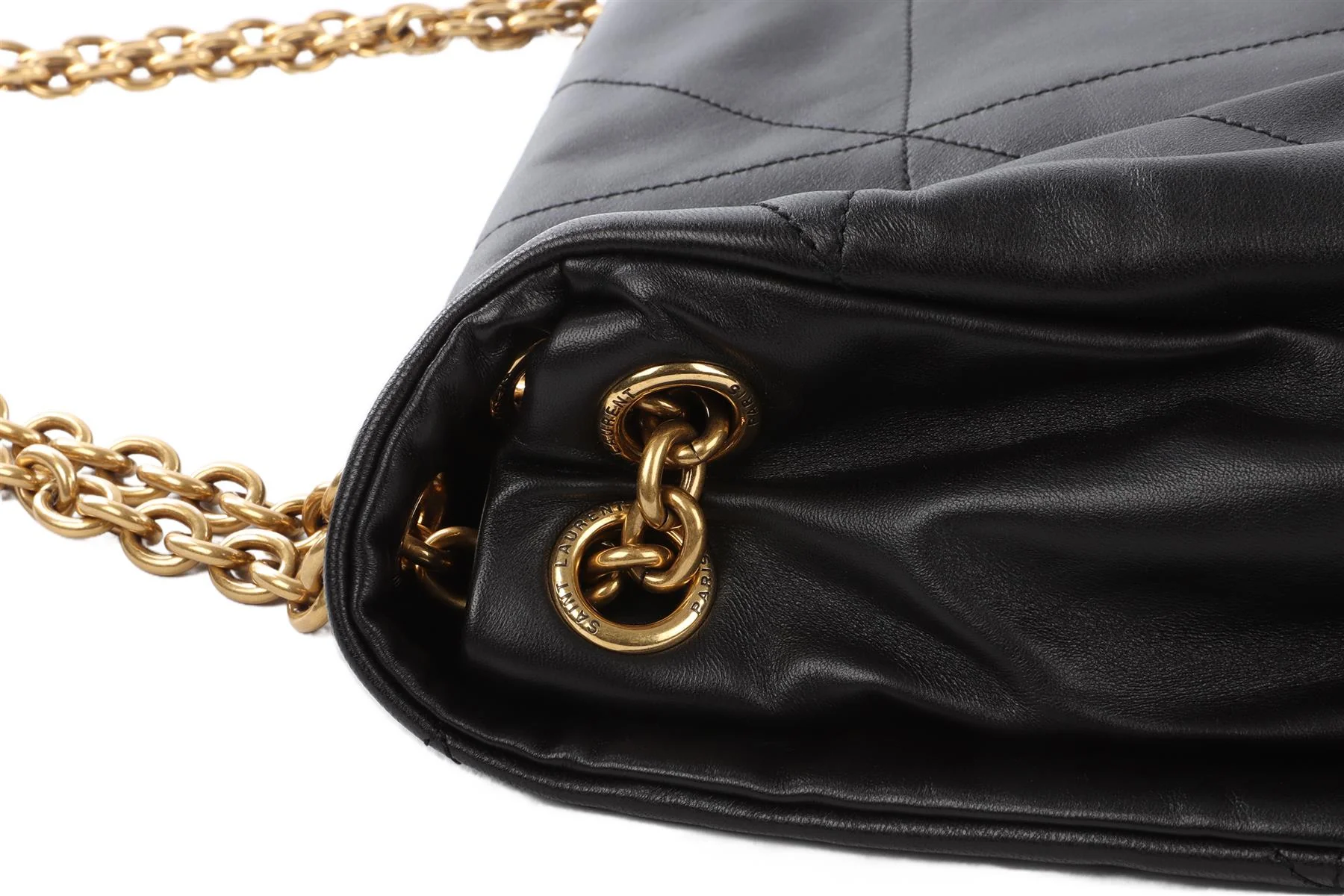 SAINT LAURENT BLACK JAMIE 4.3 LEATHER SHOULDER BAG - Image 9