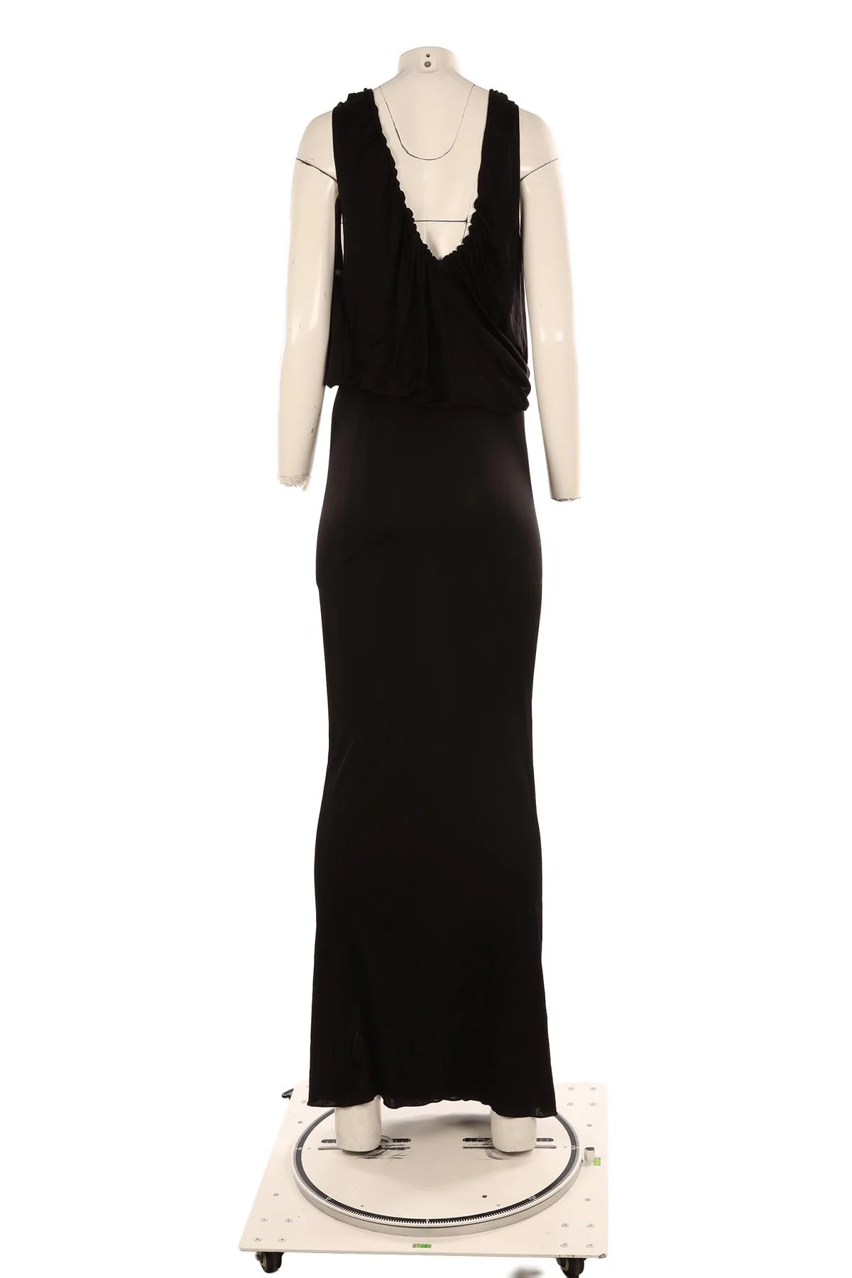 SAINT LAURENT BLACK JERSEY MAXI DRESS FR 36 UK 8 - Image 4