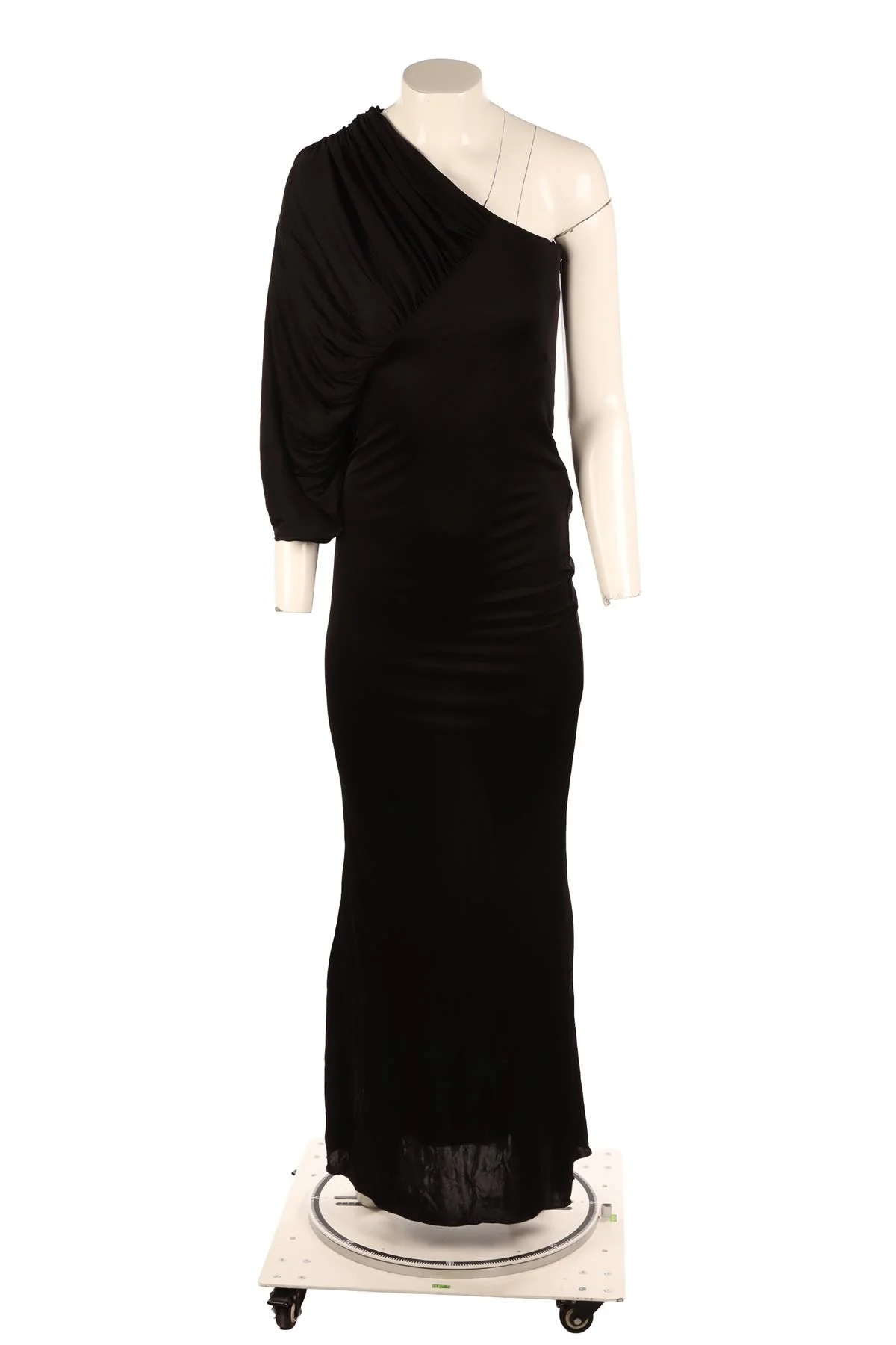 SAINT LAURENT BLACK JERSEY MAXI DRESS FR 38 UK 10 - Image 2