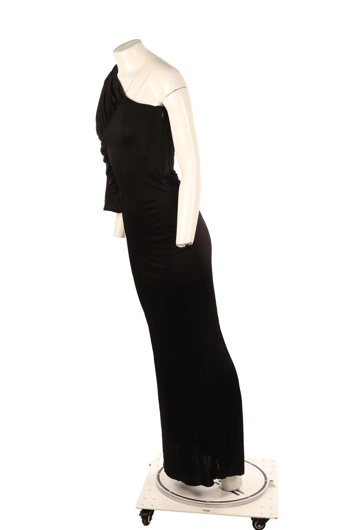 SAINT LAURENT BLACK JERSEY MAXI DRESS FR 38 UK 10 - Image 3