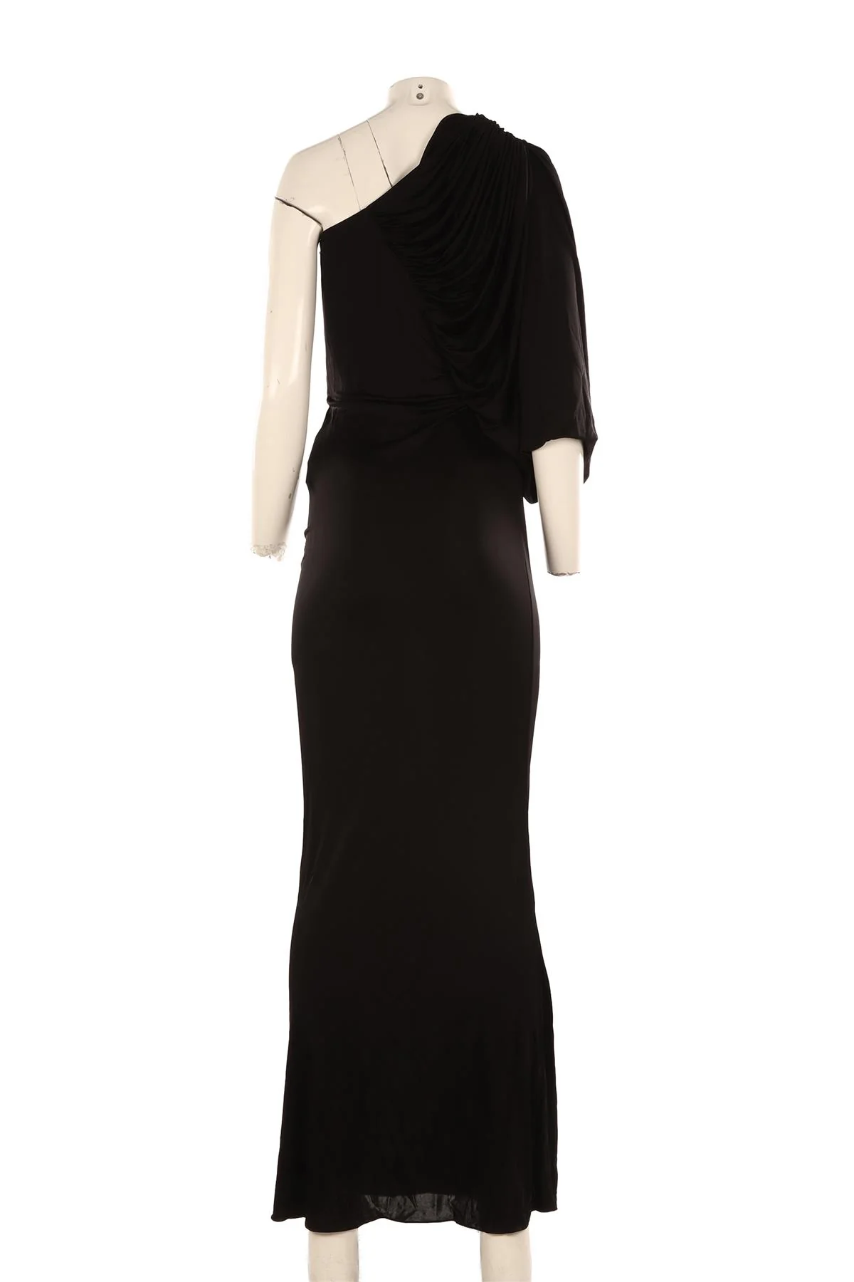 SAINT LAURENT BLACK JERSEY MAXI DRESS FR 38 UK 10 - Image 4
