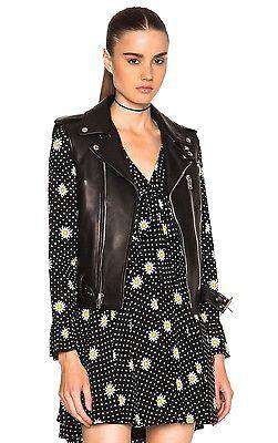 SAINT LAURENT BLACK LEATHER SLEEVELESS BIKER JACKET FR 38 UK 8/10 - Image 3