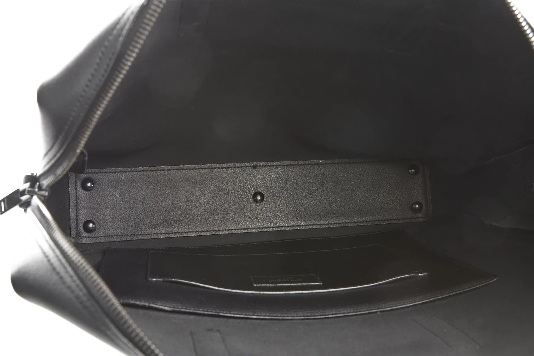 SAINT LAURENT BLACK MEN'S BOLD LEATHER BRIEFCASE - Image 8