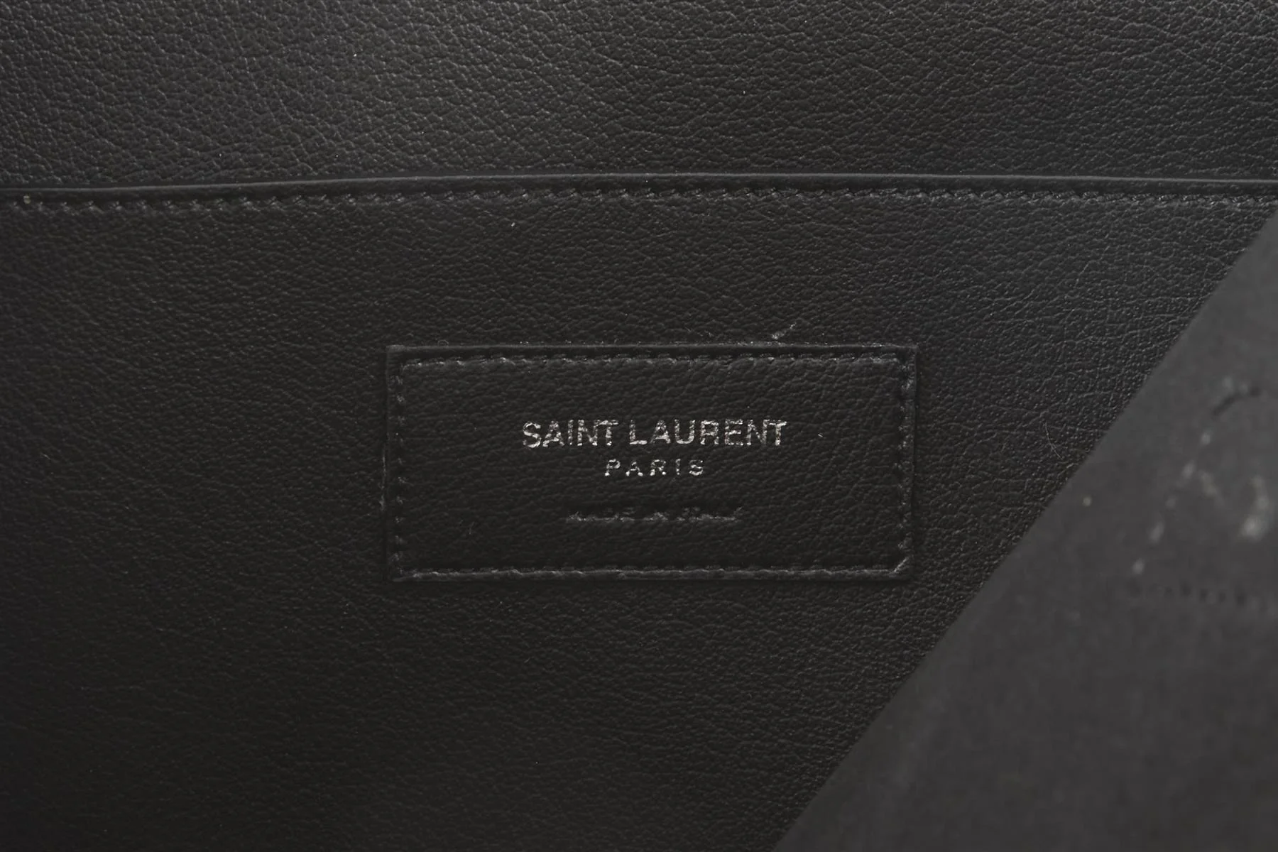 SAINT LAURENT BLACK MEN'S BOLD LEATHER BRIEFCASE - Image 9