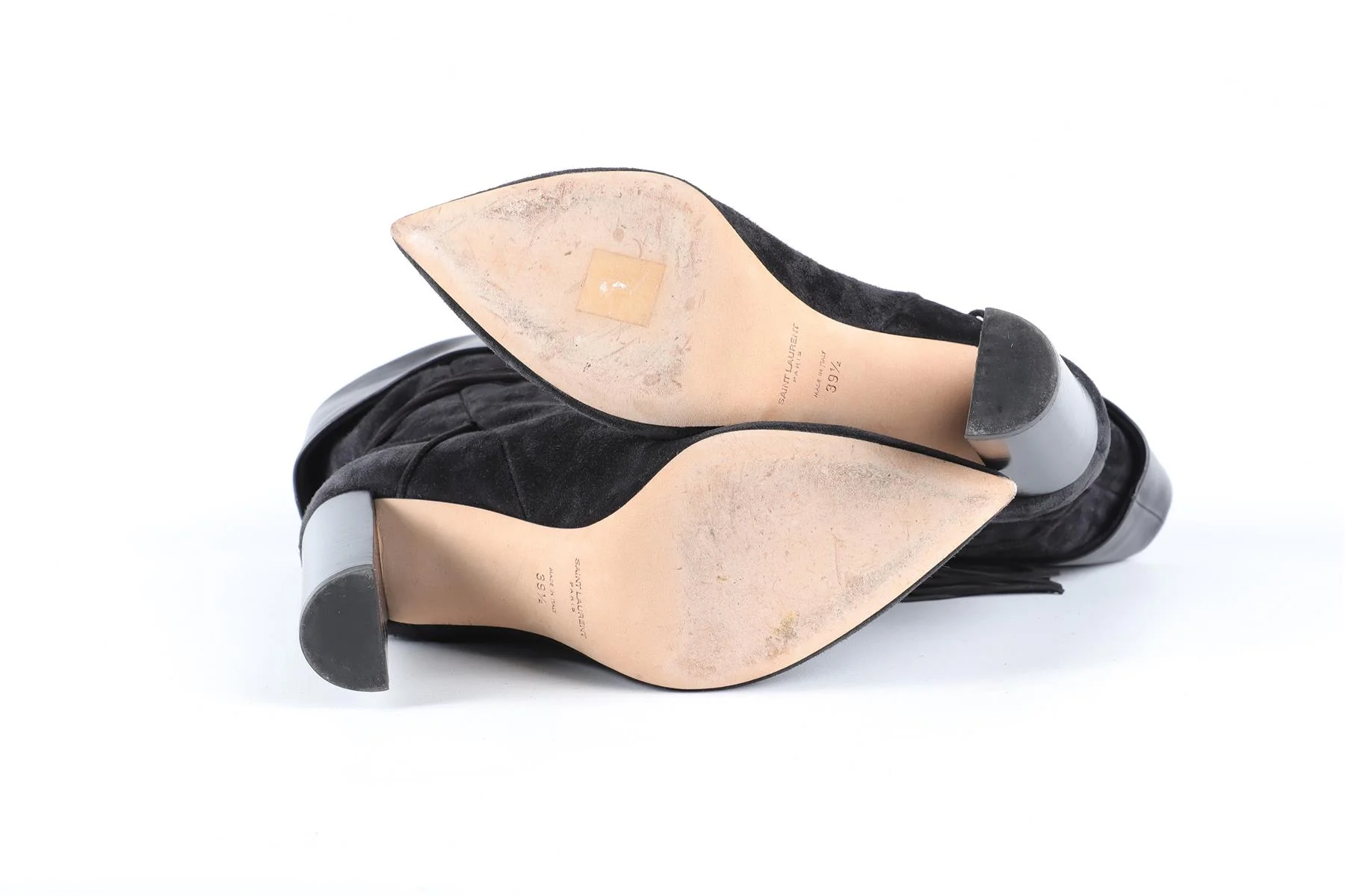 SAINT LAURENT BLACK SUEDE ANKLE BOOTS EU 39.5 UK 6.5 US 9.5 - Image 6