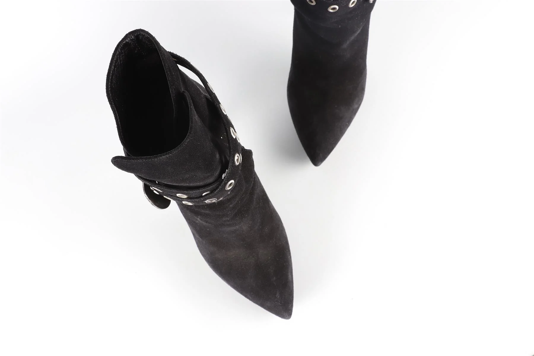 SAINT LAURENT BLACK SUEDE ANKLE BOOTS EU 40 UK 7 US 10 - Image 4