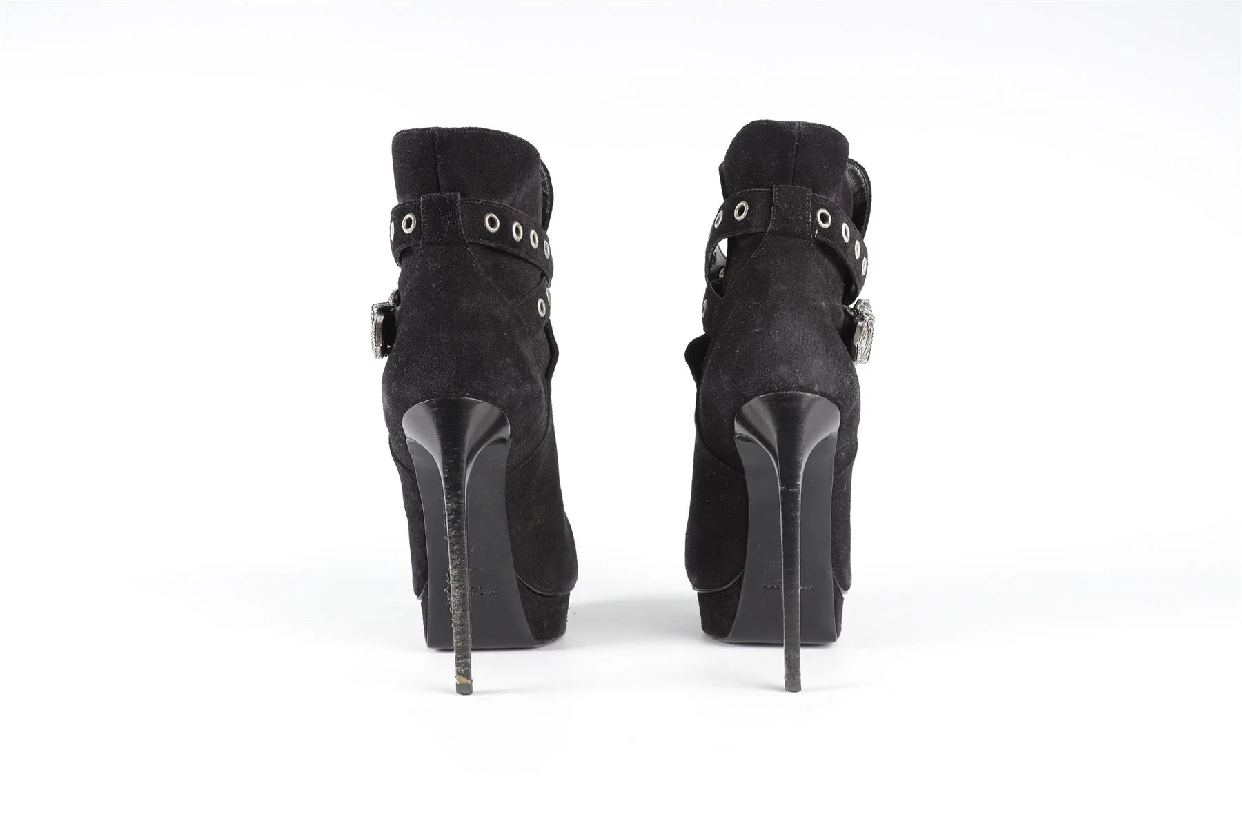 SAINT LAURENT BLACK SUEDE ANKLE BOOTS EU 40 UK 7 US 10 - Image 5