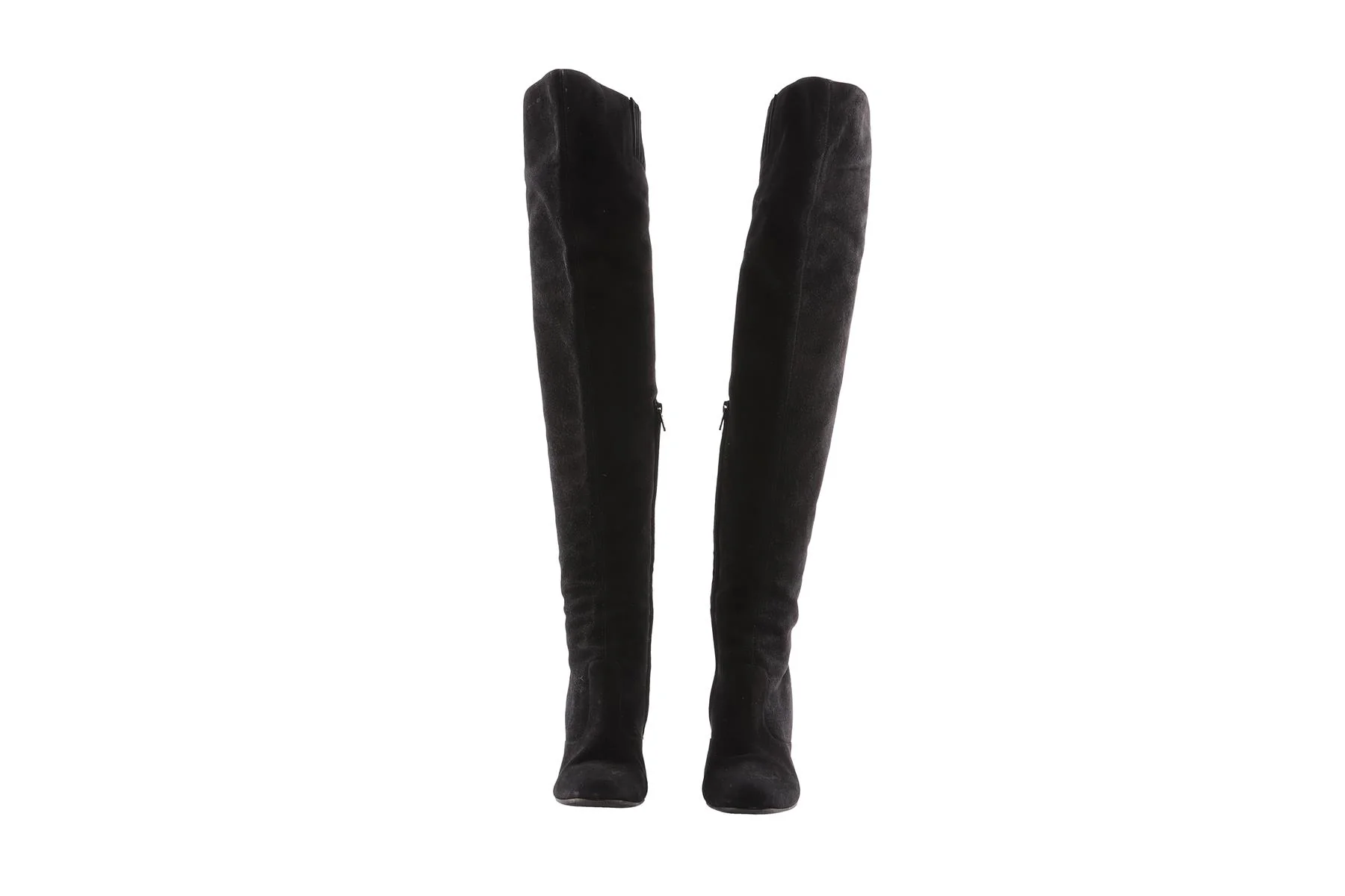 SAINT LAURENT BLACK SUEDE OVER THE KNEE BOOTS EU 39.5 UK 6.5 US 9.5 - Image 3