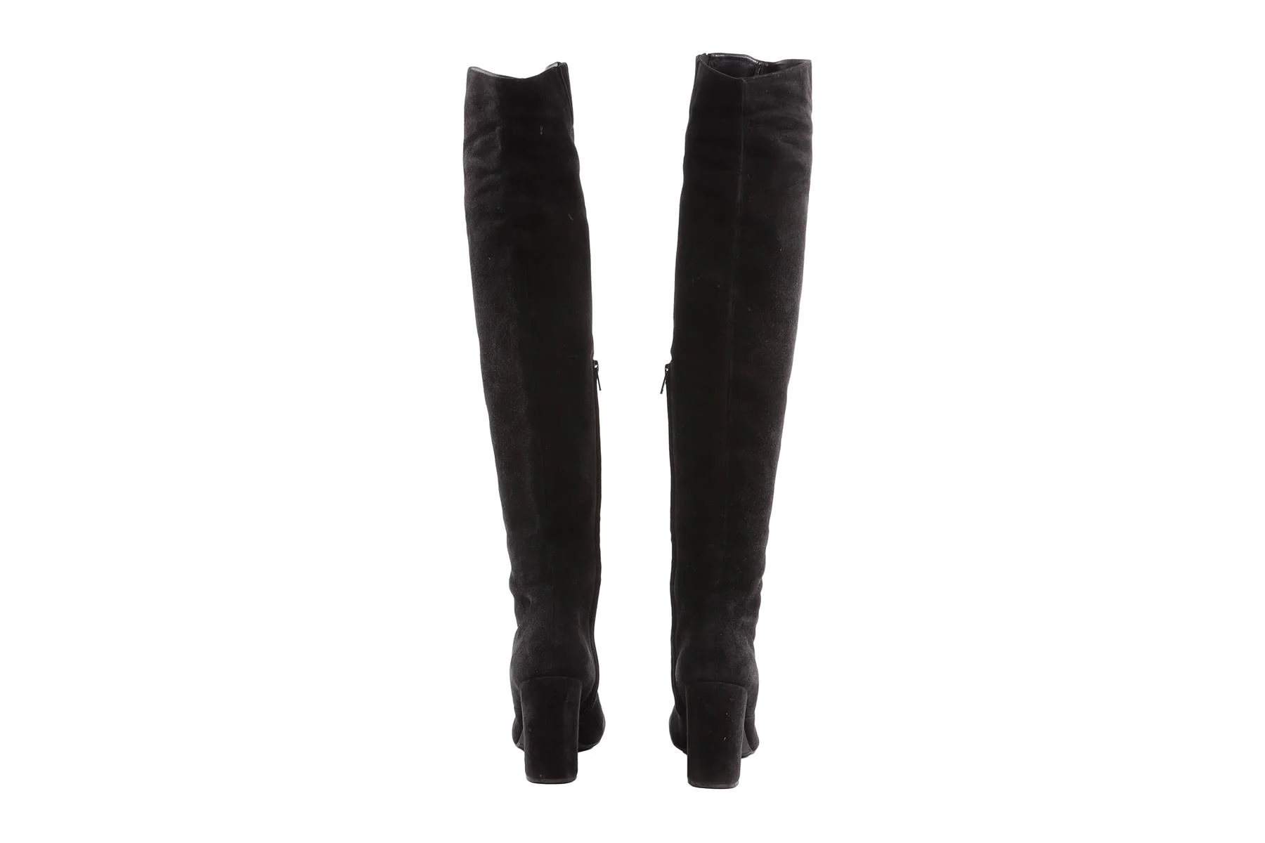 SAINT LAURENT BLACK SUEDE OVER THE KNEE BOOTS EU 39.5 UK 6.5 US 9.5 - Image 5
