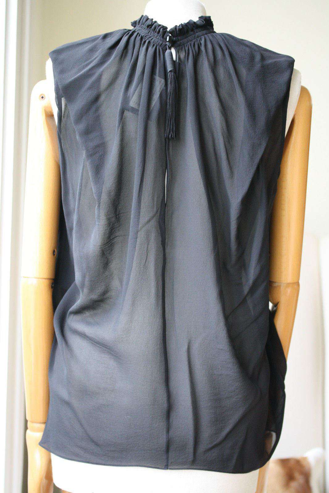 SAINT LAURENT BLACK TOP SHIRT FR 40 UK 12 - Image 3