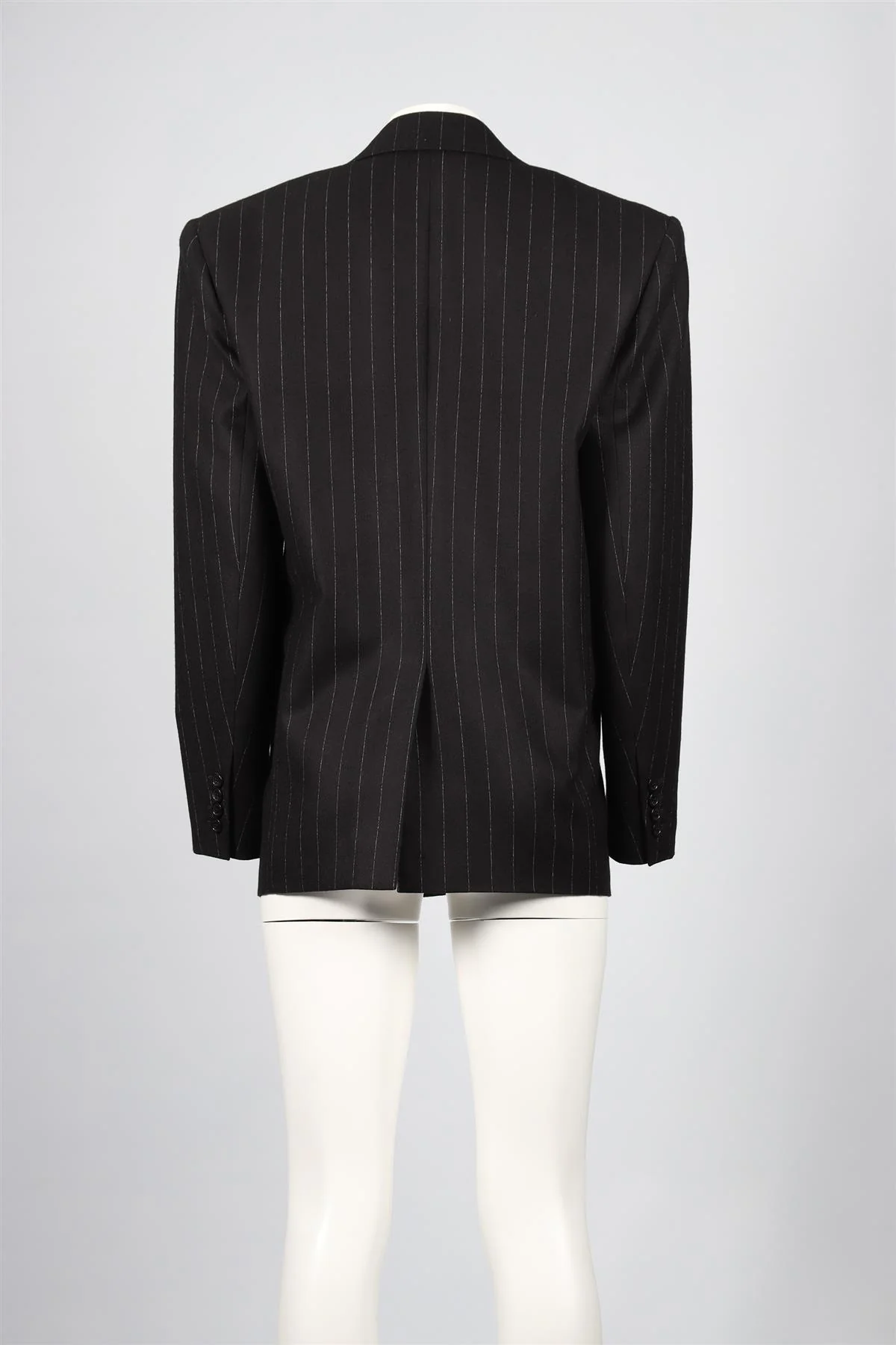 SAINT LAURENT BLACK WOOL BLEND BLAZER FR 46 UK 18 - Image 4